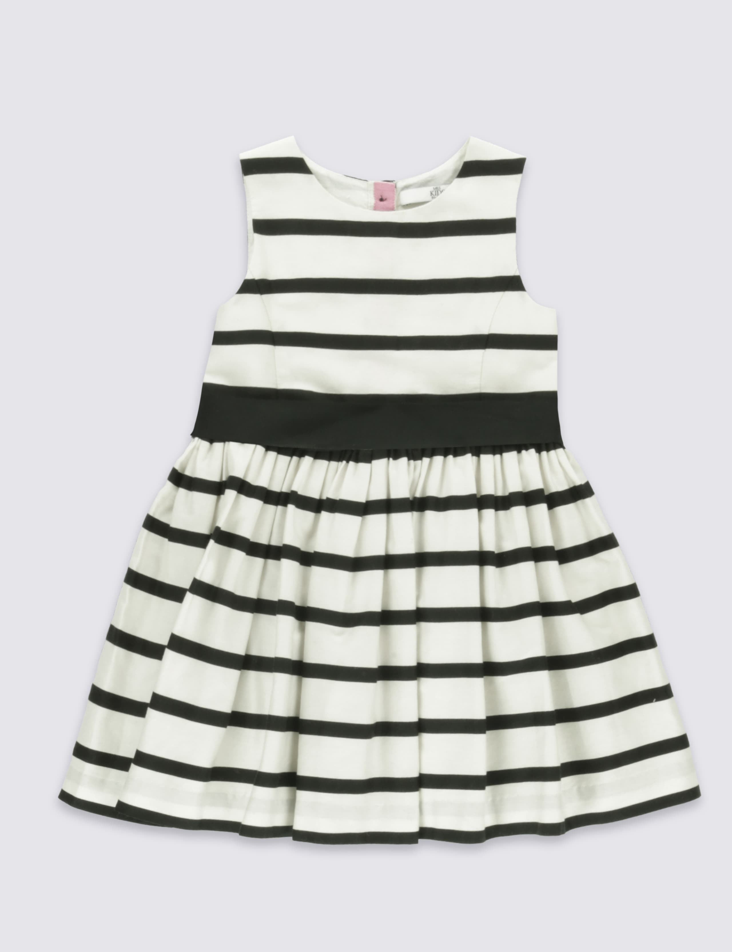 Pure Cotton Striped Prom Dress (1-7 Years) 1 of 2
