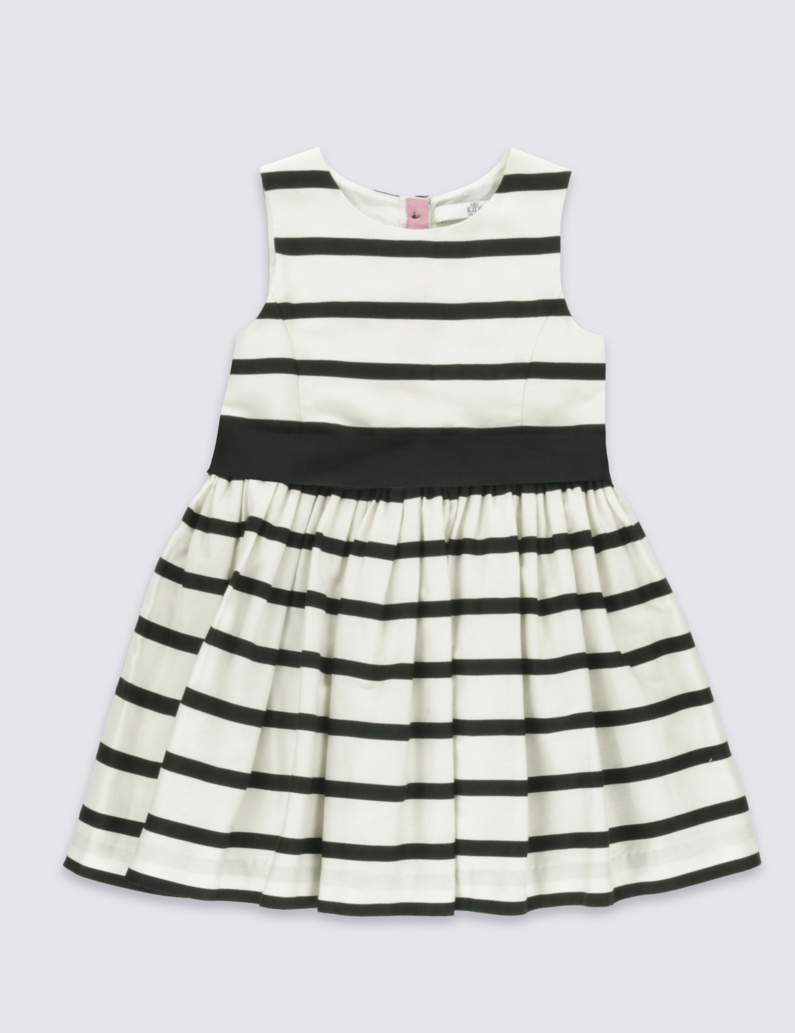 Pure Cotton Striped Prom Dress (1-7 Years) 2 of 2