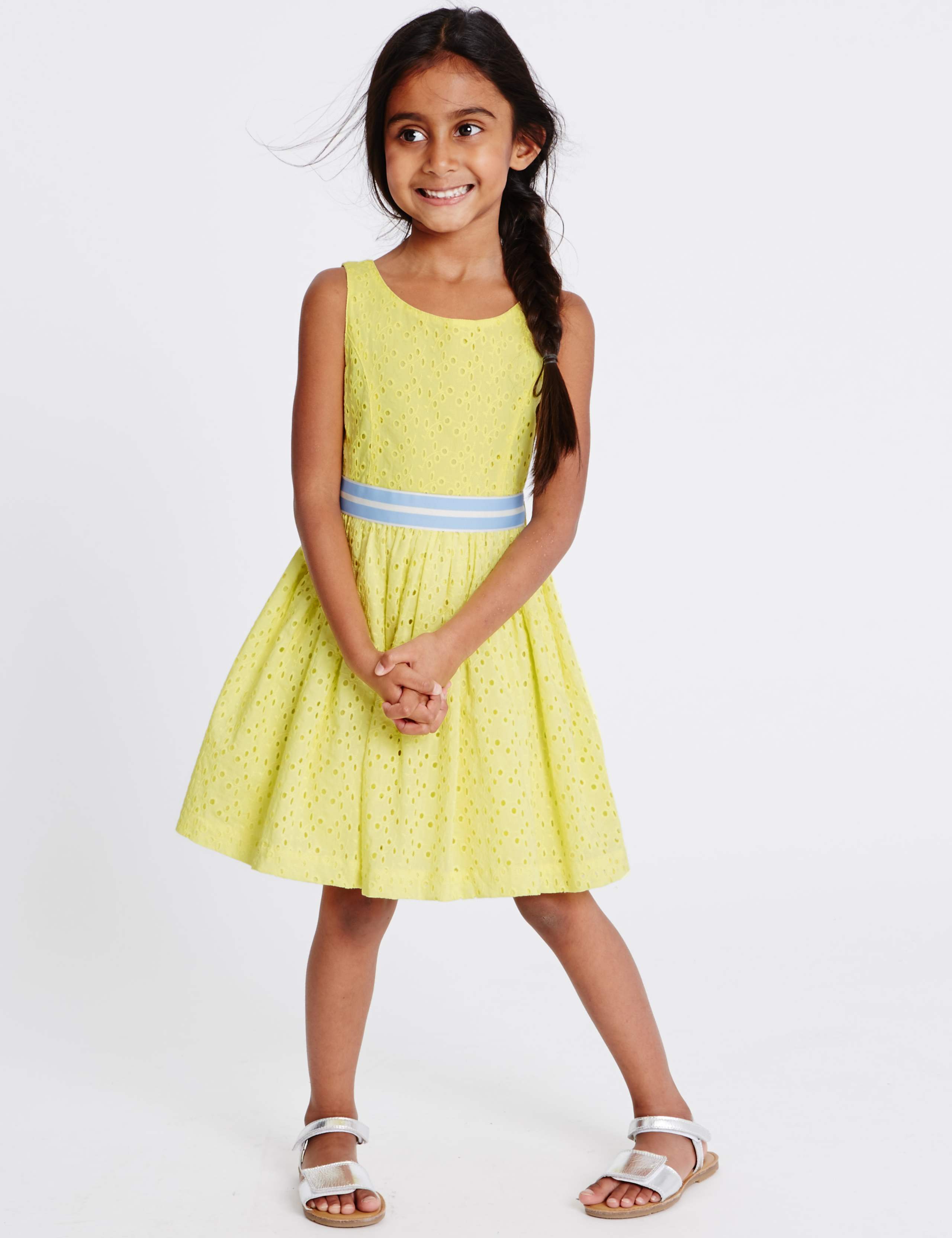 Pure Cotton Sleeveless Dress (1-10 Years) 1 of 5