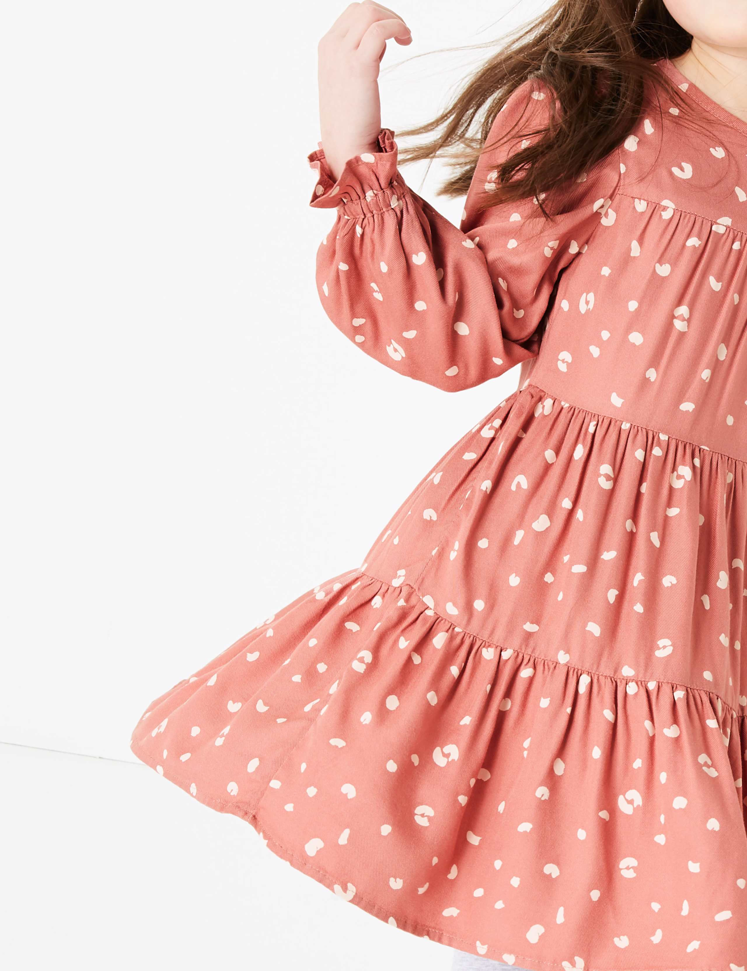 Leopard Print Tiered Dress (2-7 Years) 3 of 4