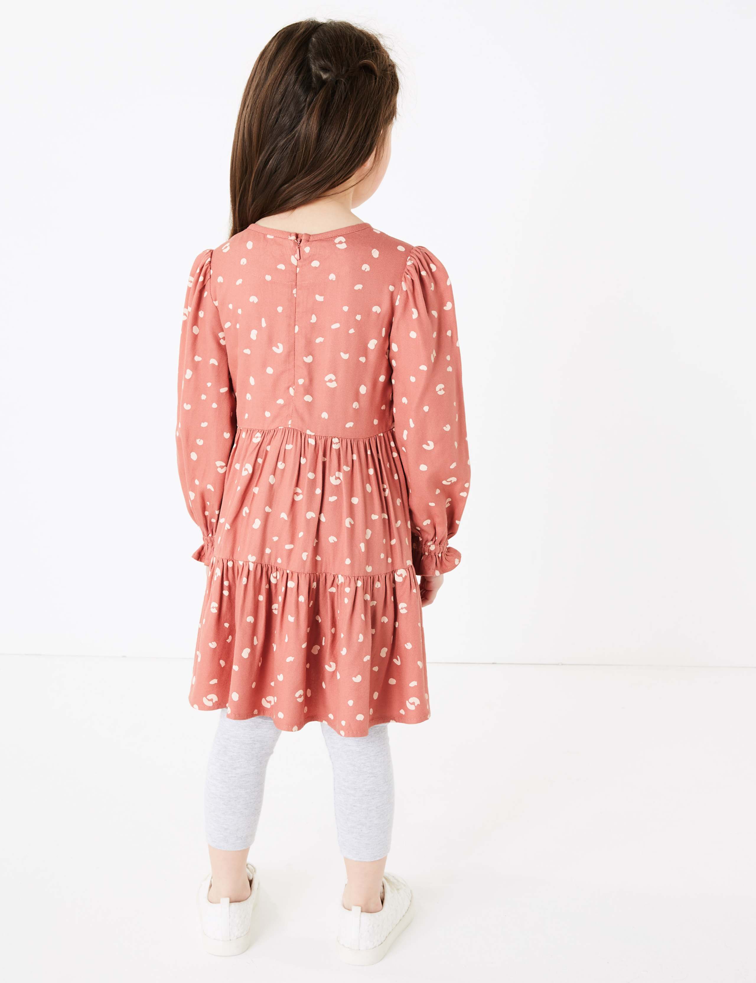 Leopard Print Tiered Dress (2-7 Years) 4 of 4