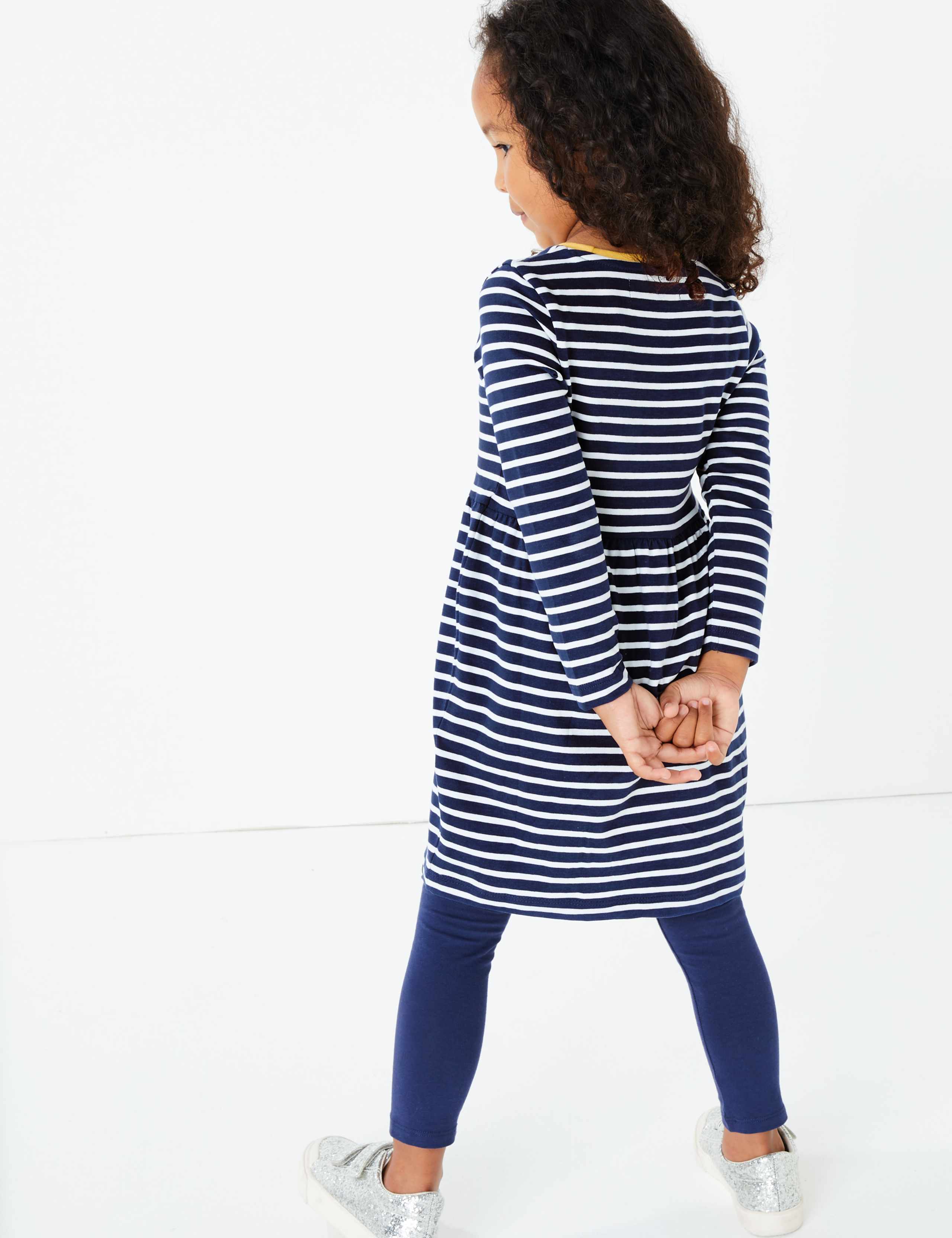 Pure Cotton Nautical Striped Dress (3 Months - 7 Years) 4 of 4