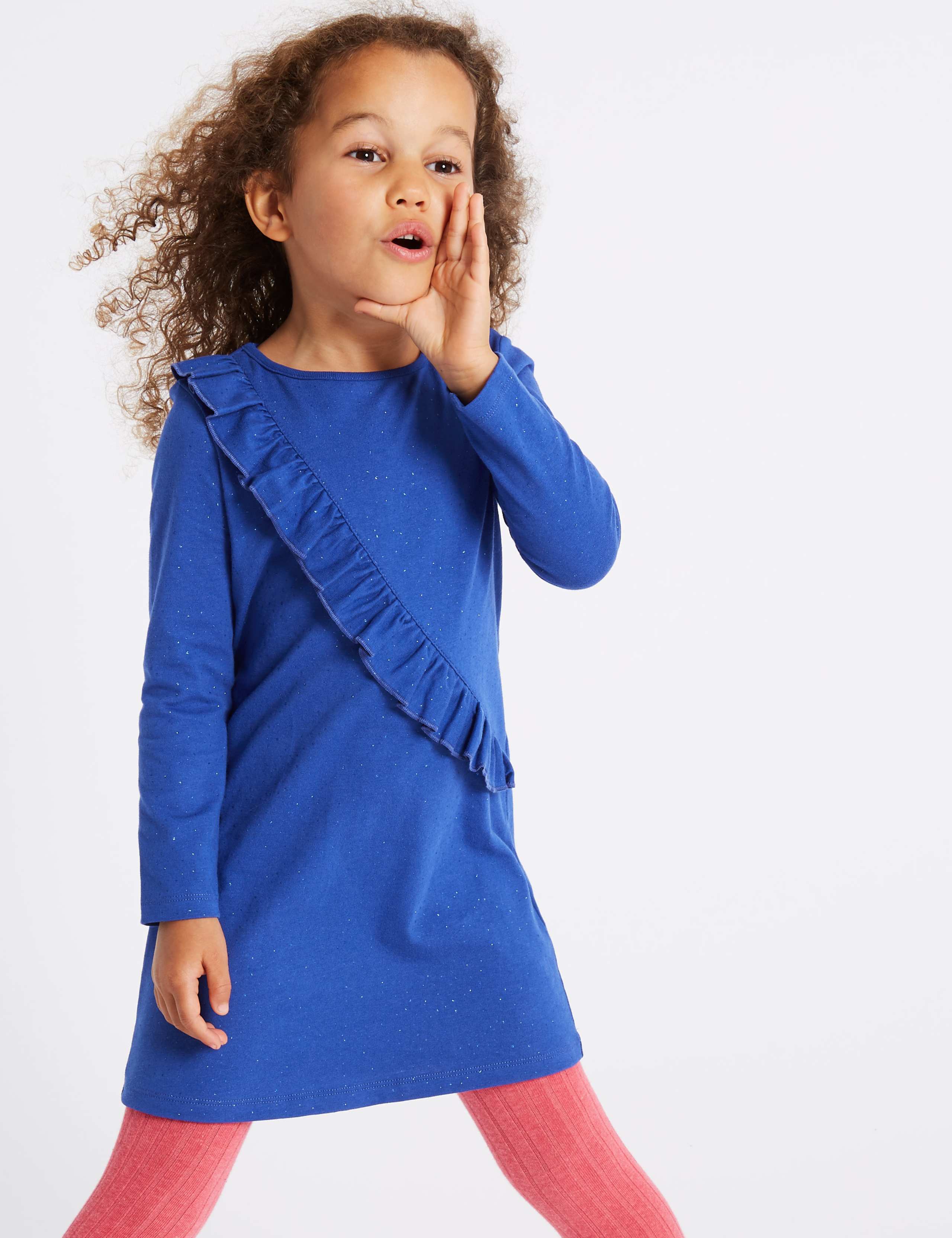 Frill Pure Cotton Dress (3 Months - 6 Years) 1 of 5