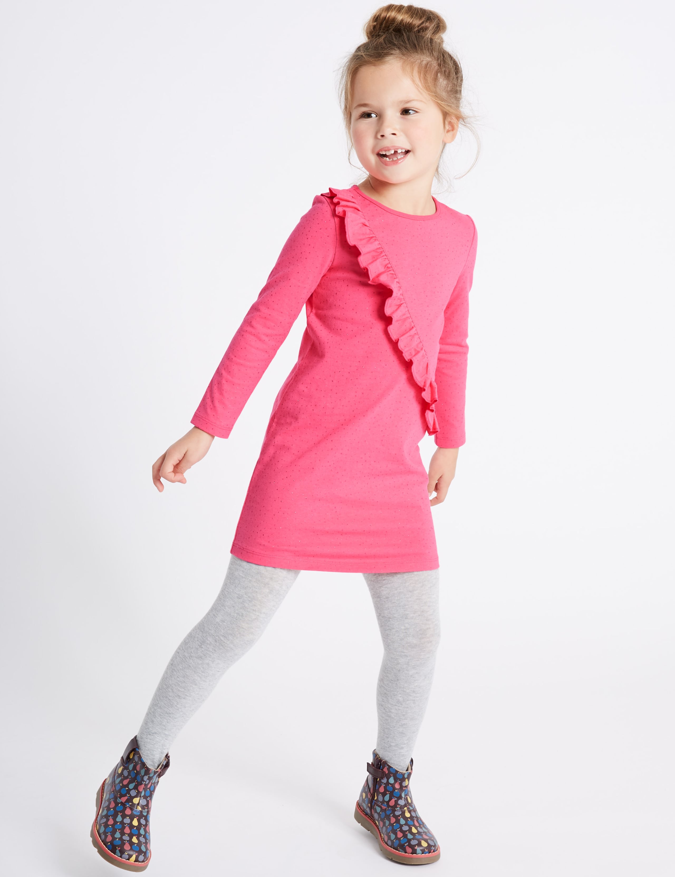 Frill Pure Cotton Dress (3 Months - 6 Years) 1 of 5