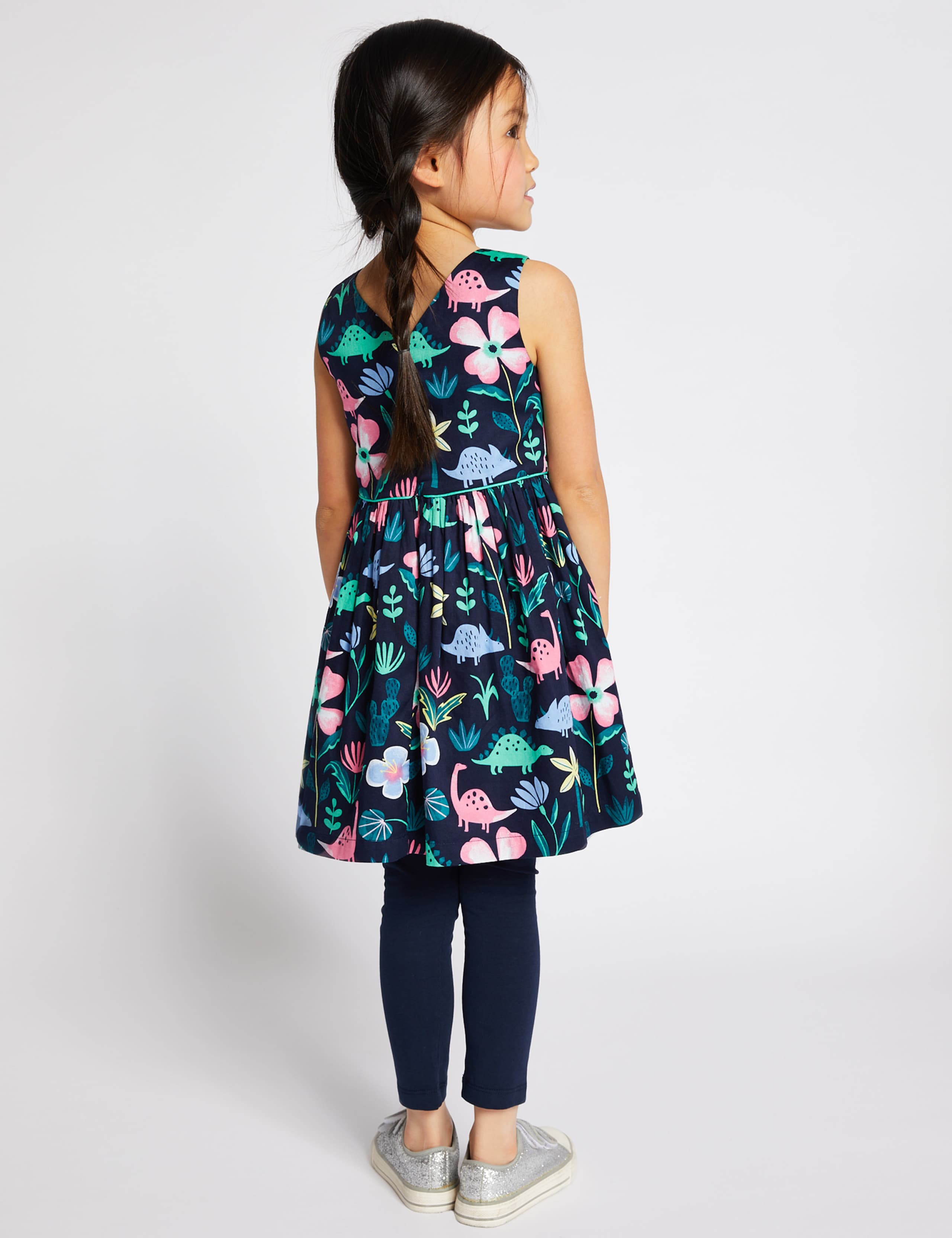 All Over Dinosaurs Print Dress (3 Months - 7 Years) 3 of 3