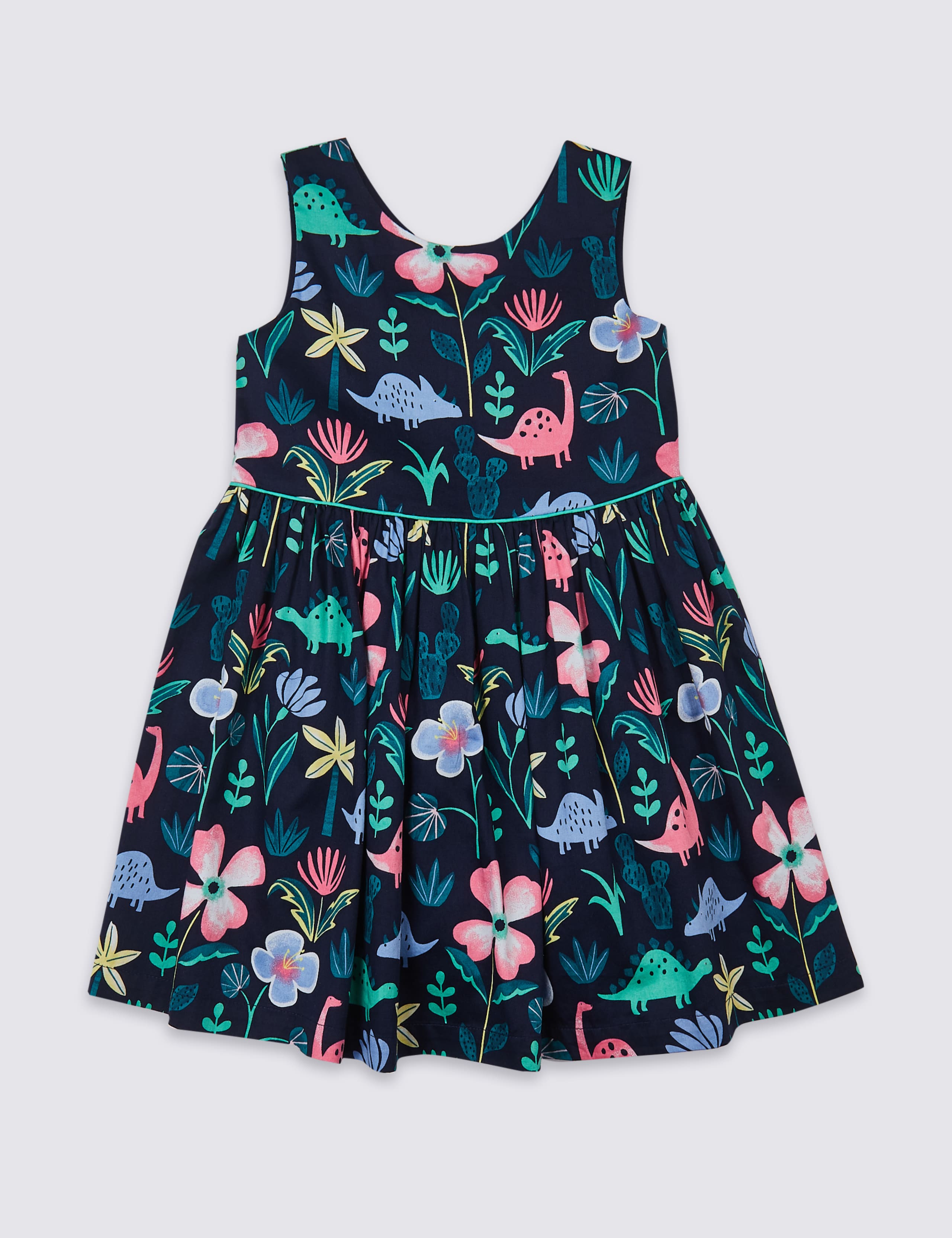 All Over Dinosaurs Print Dress (3 Months - 7 Years) 2 of 3