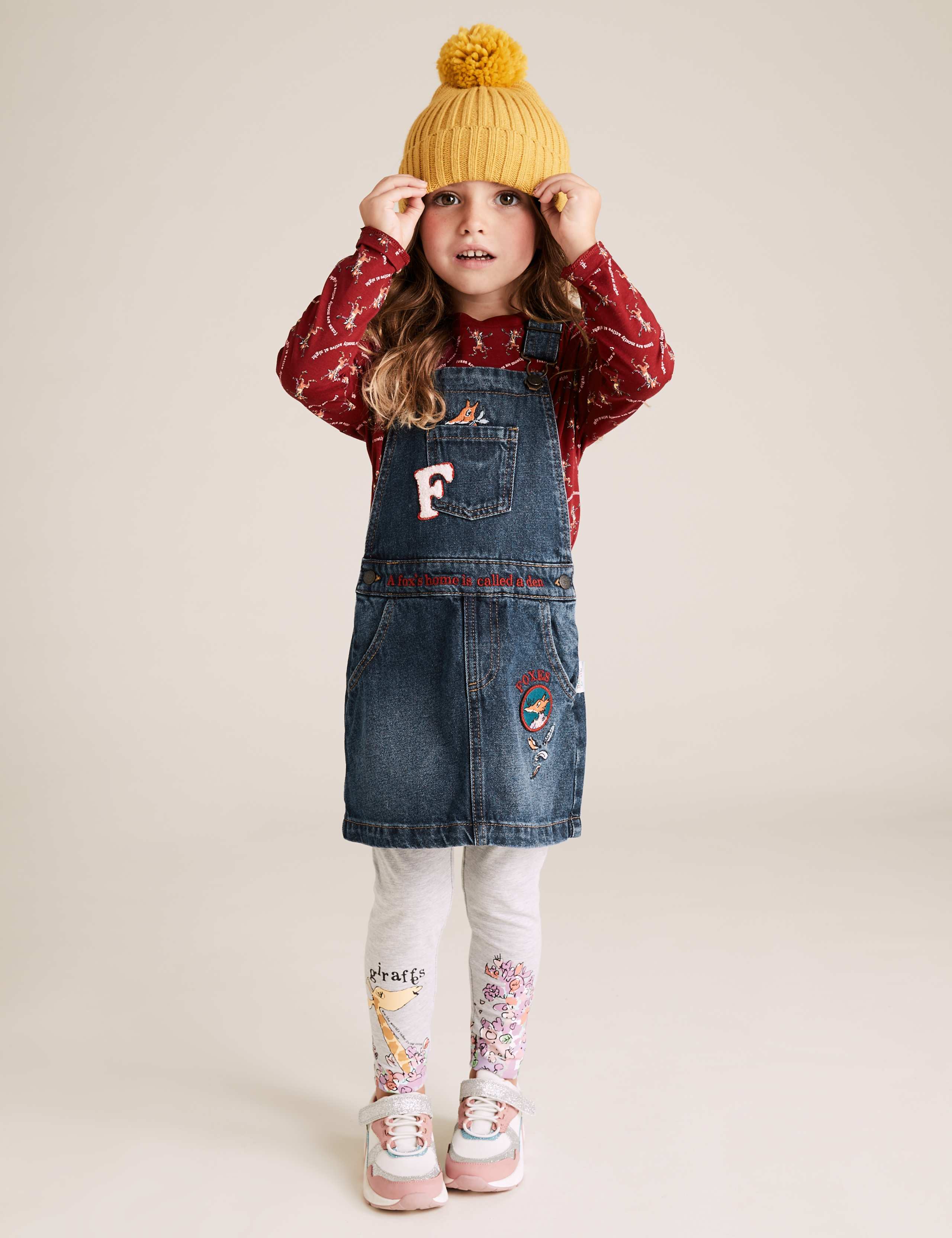 Roald Dahl™ & NHM™ Fox Pinafore Outfit (2-7 Years) 1 of 4