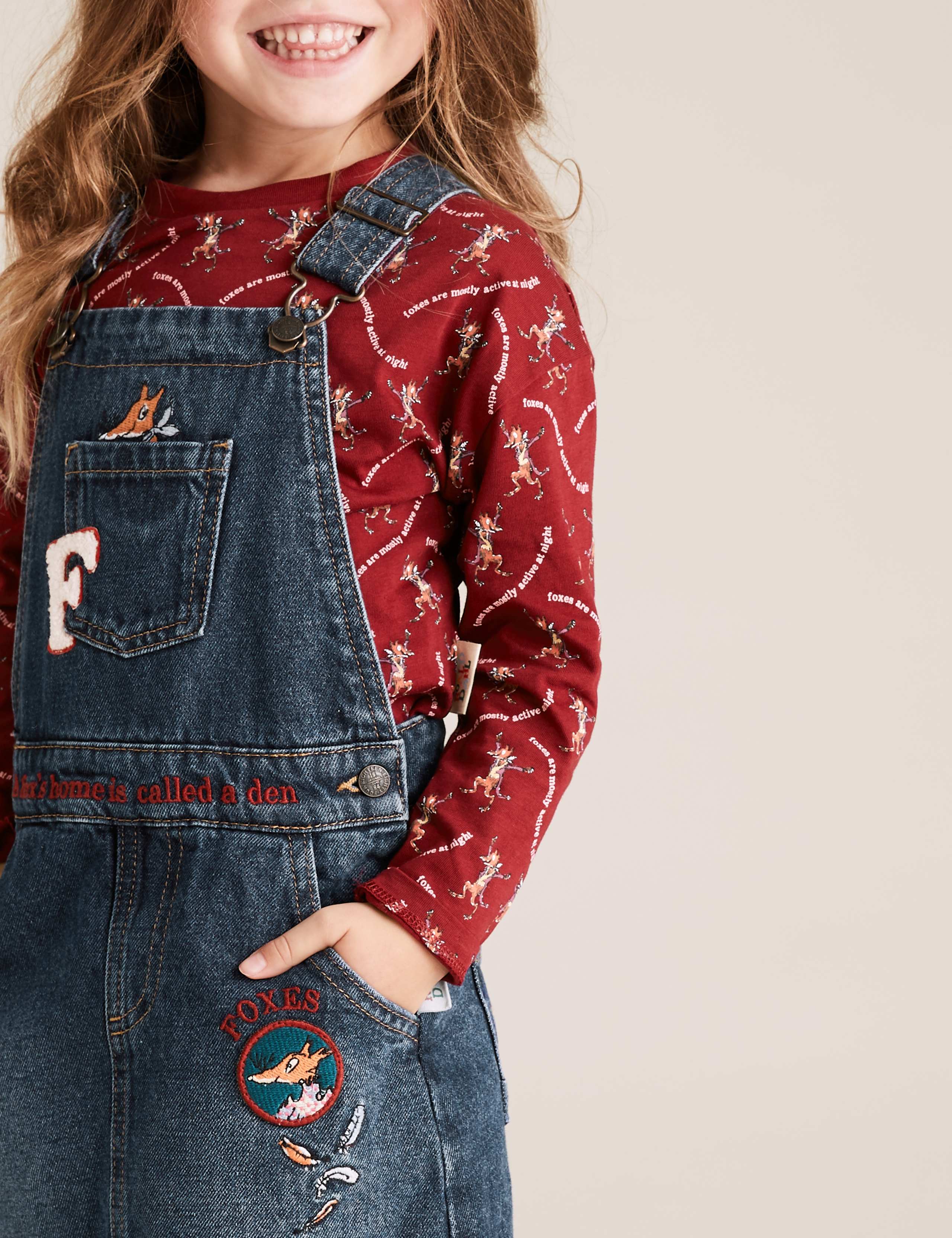 Roald Dahl™ & NHM™ Fox Pinafore Outfit (2-7 Years) 3 of 4