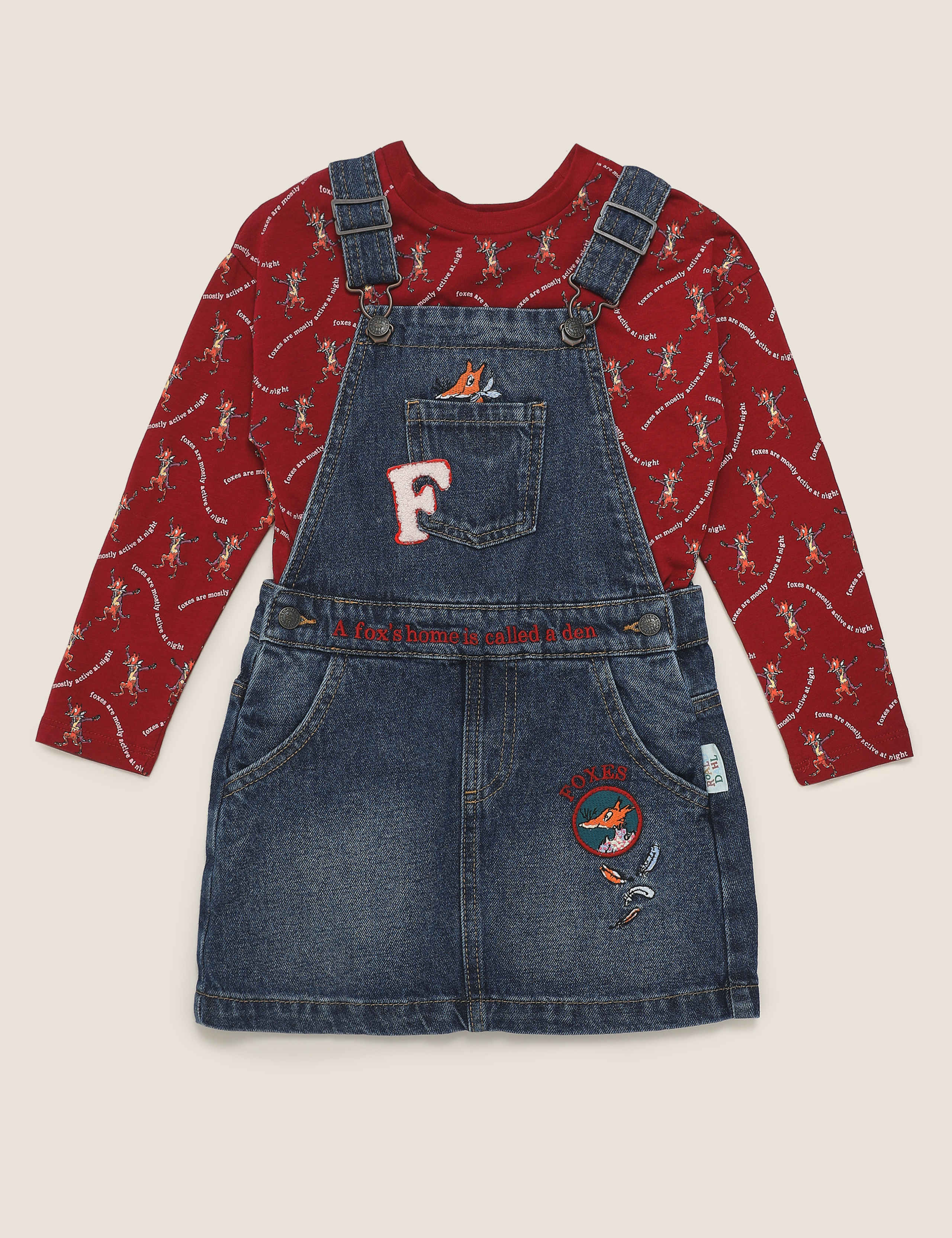 Roald Dahl™ & NHM™ Fox Pinafore Outfit (2-7 Years) 2 of 4