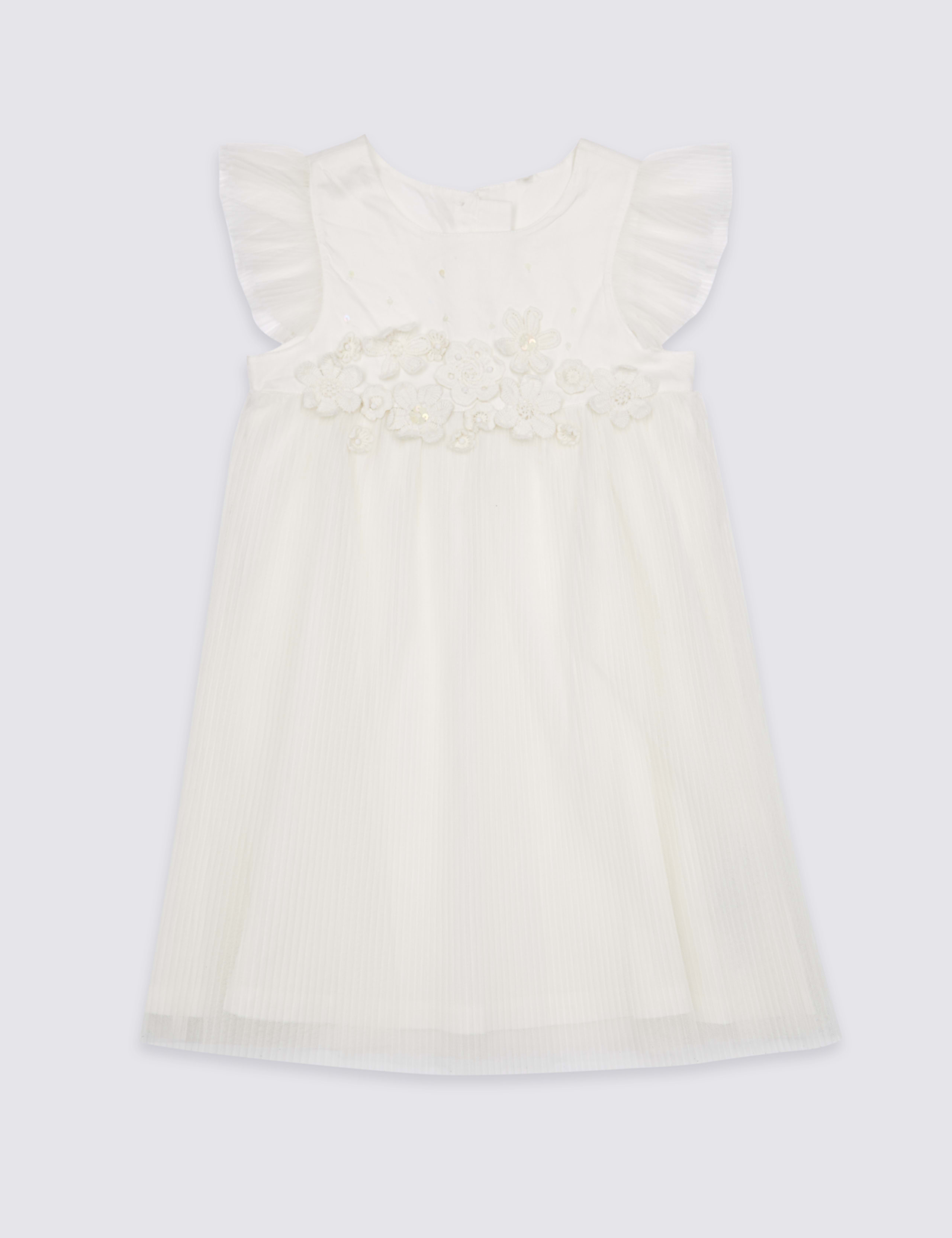 Pleated Flower Applique Dress (1-16 Years) 2 of 3