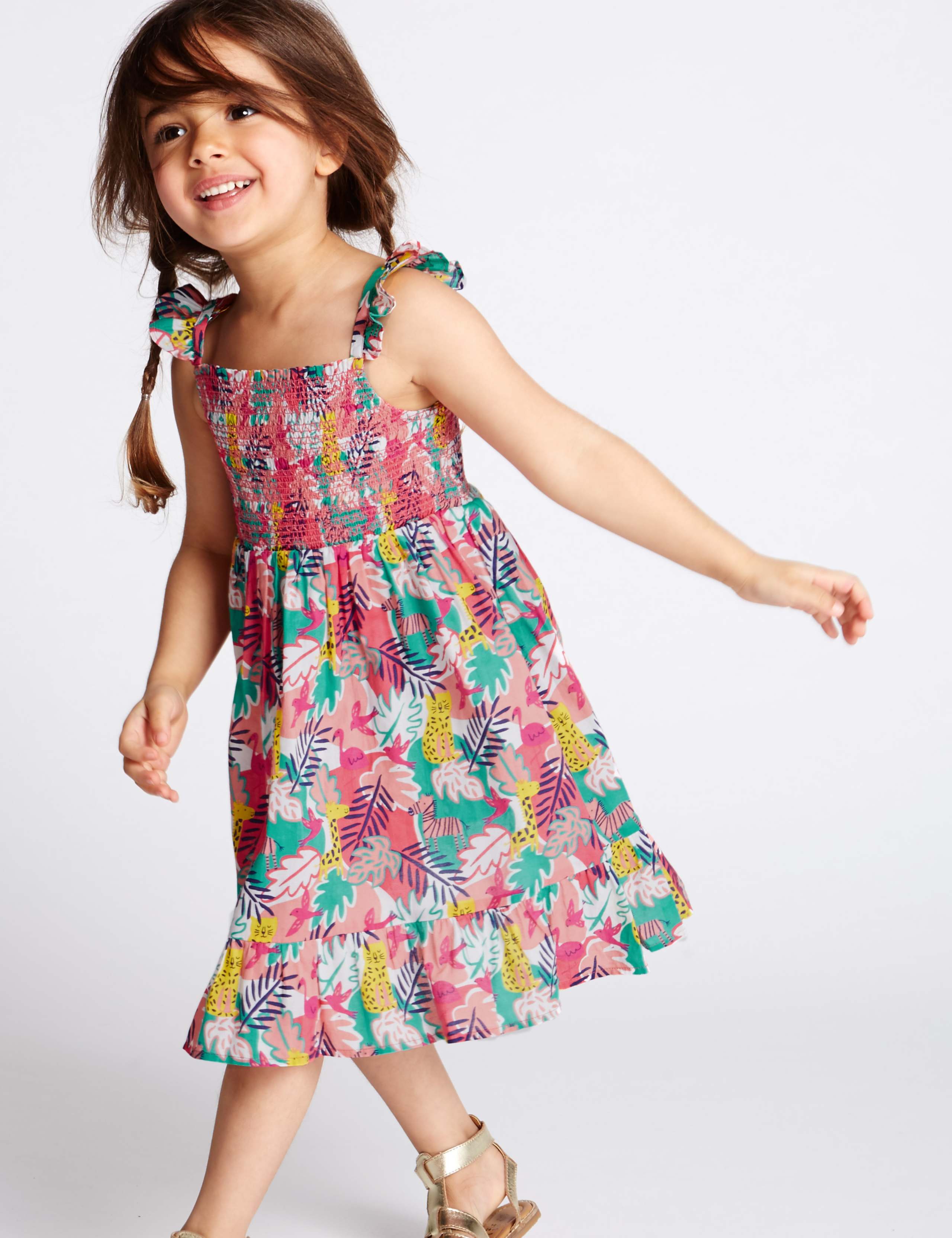 Pure Cotton All Over Print Dress (3 Months - 5 Years) 1 of 5