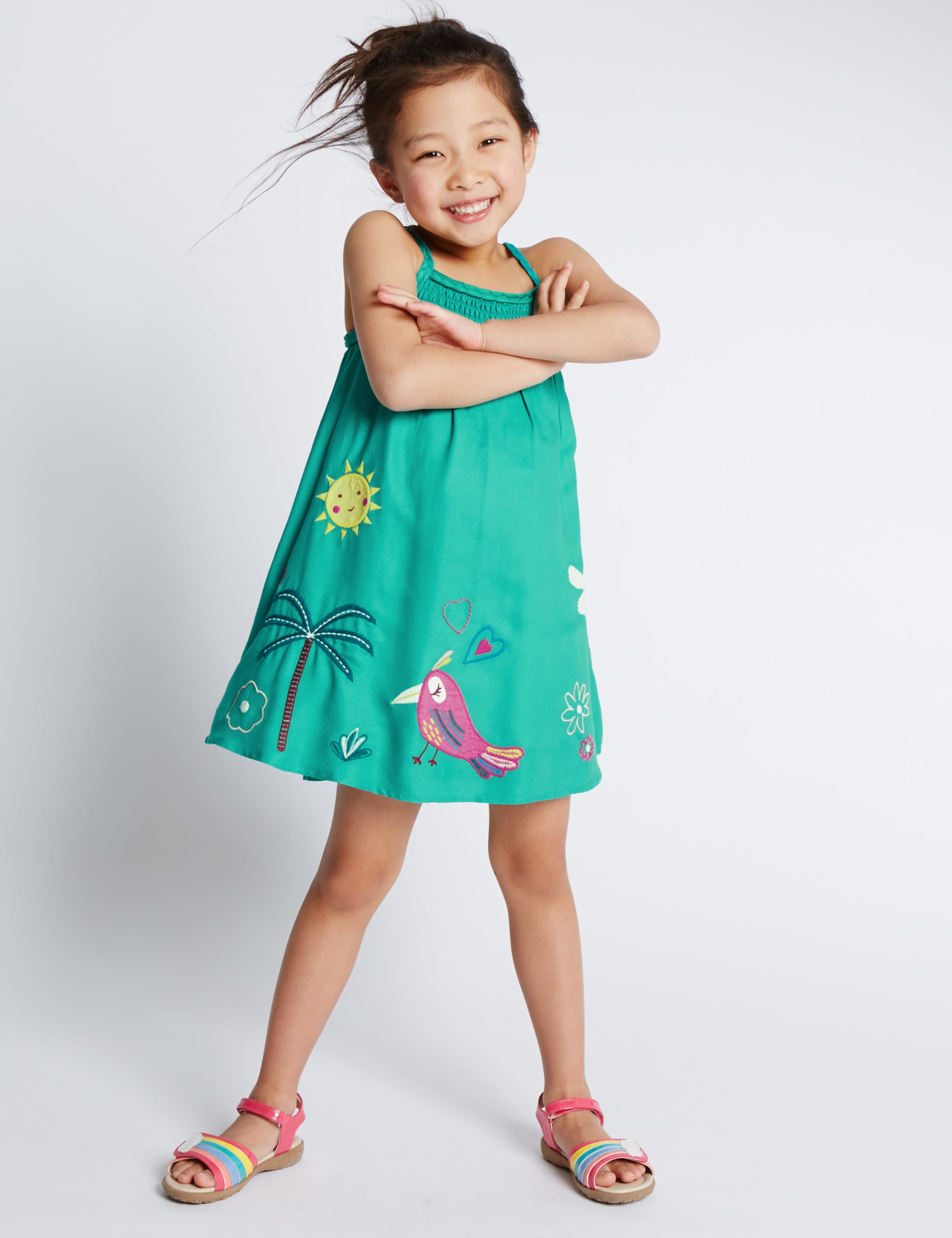 Strappy Appliqué Dress (1-7 Years) 1 of 3