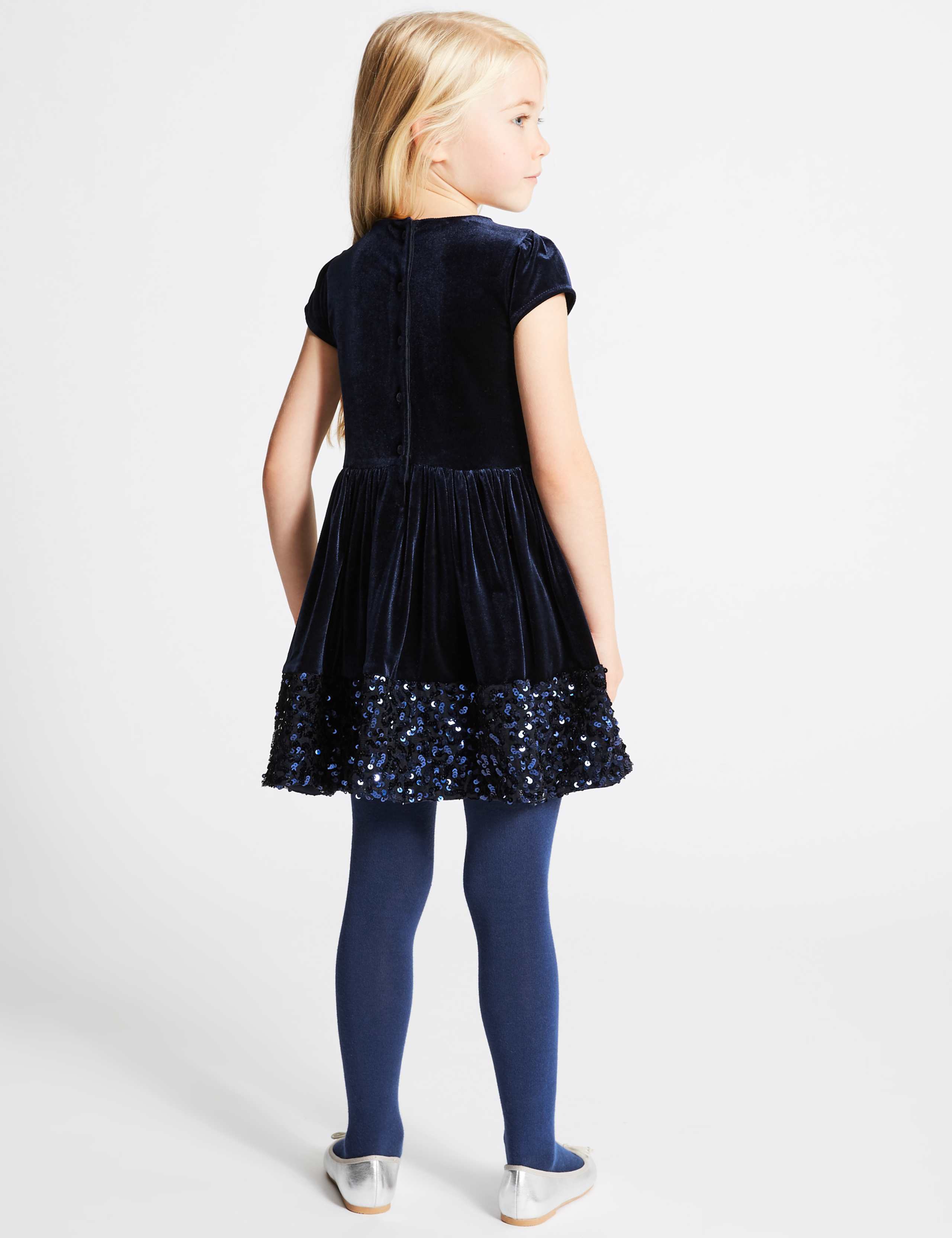 Sequin Velvet Dress (1-10 Years) 3 of 6