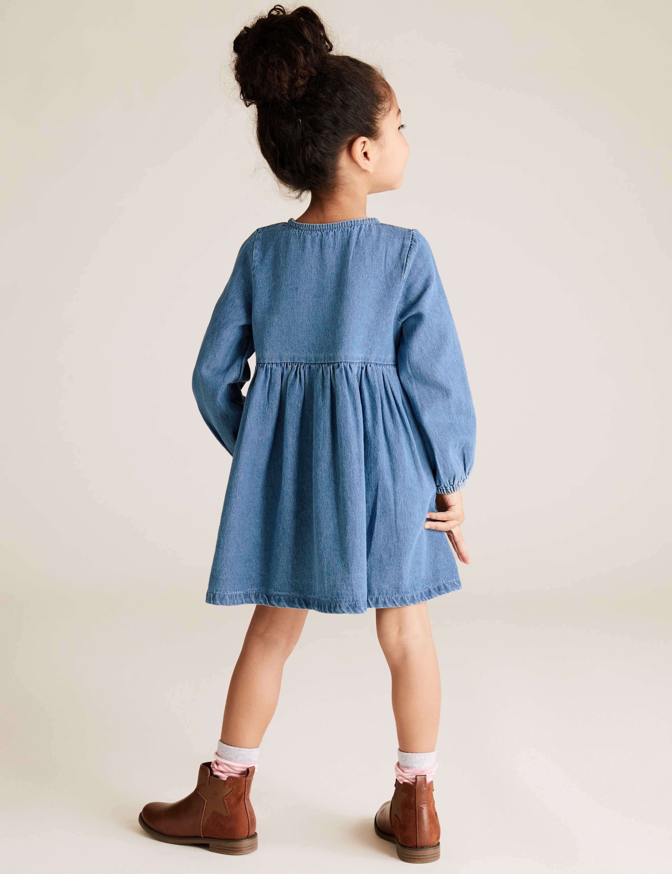 Denim Unicorn Appliqué Dress (2-7 Yrs) 4 of 4