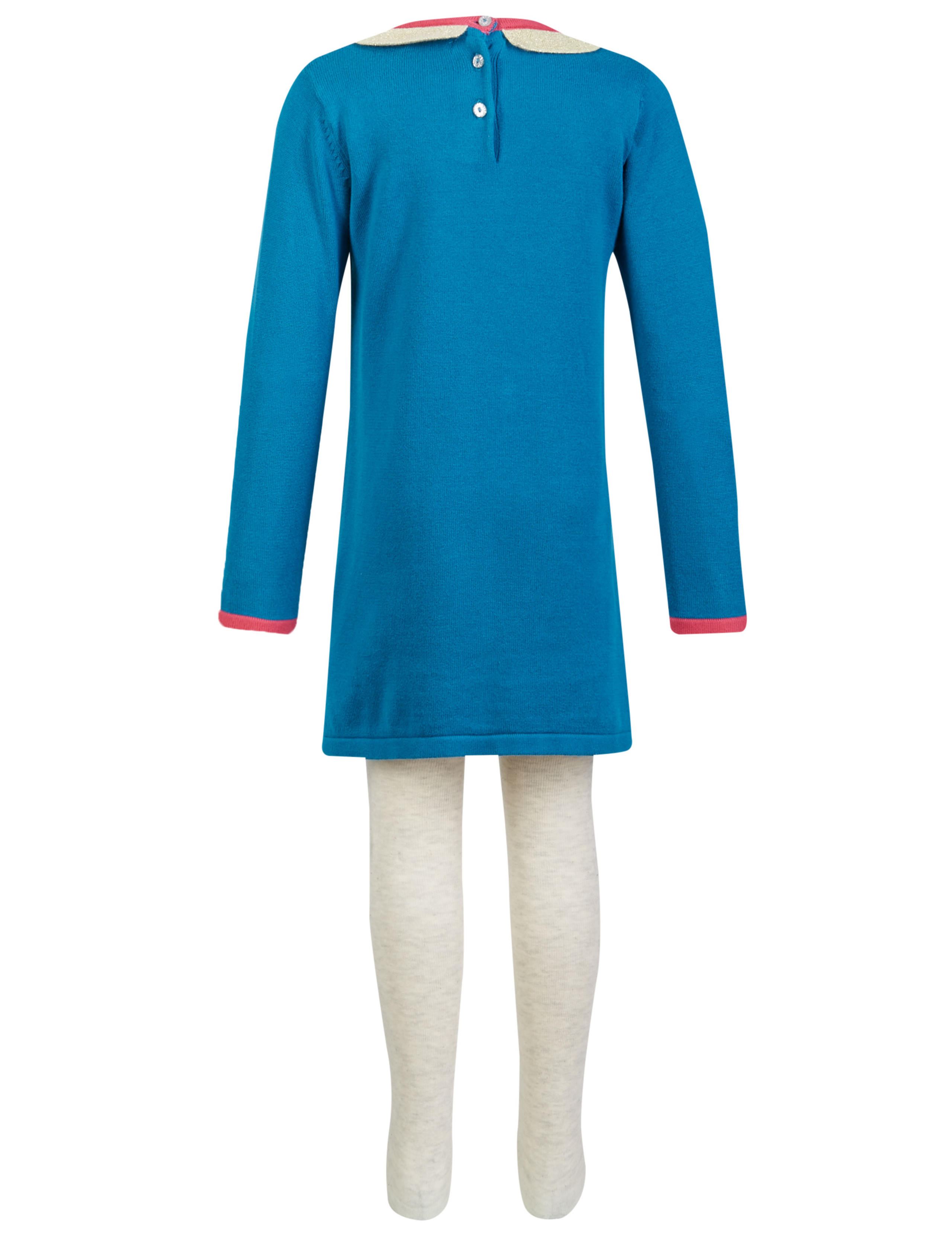 Pure Cotton Duck Knitted Dress with Tights (1-7 Years) 5 of 5