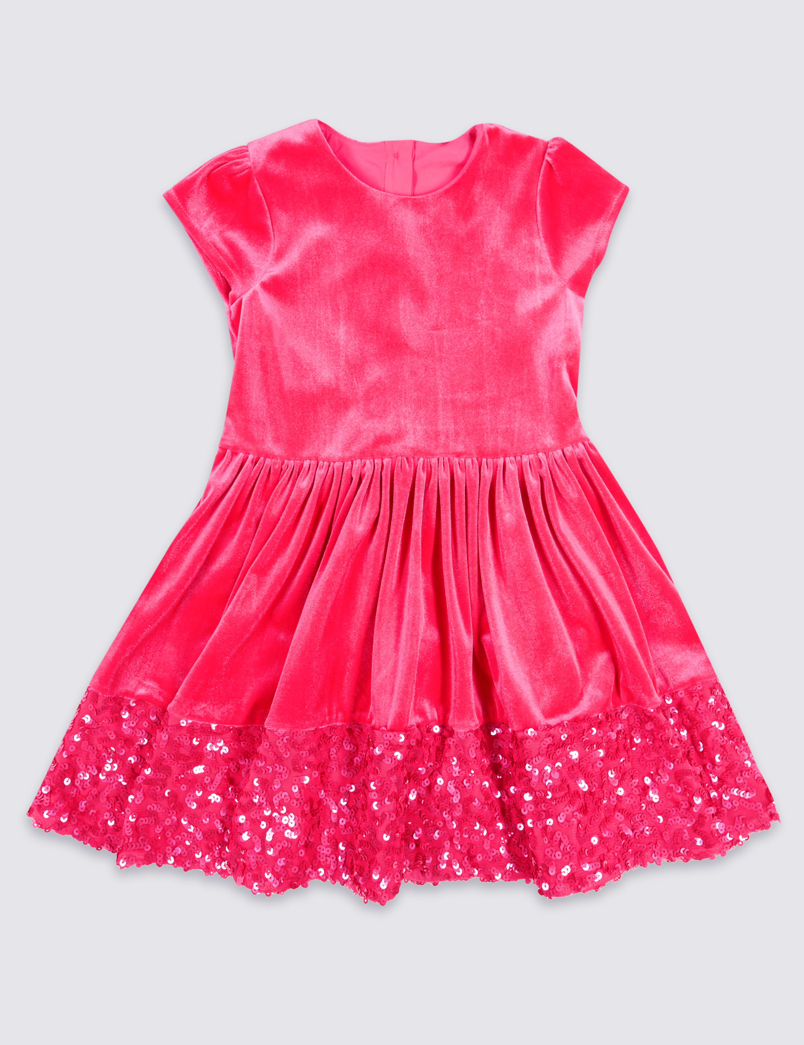 Velvet Sequin Hem Dress (1-10 Years) 2 of 5