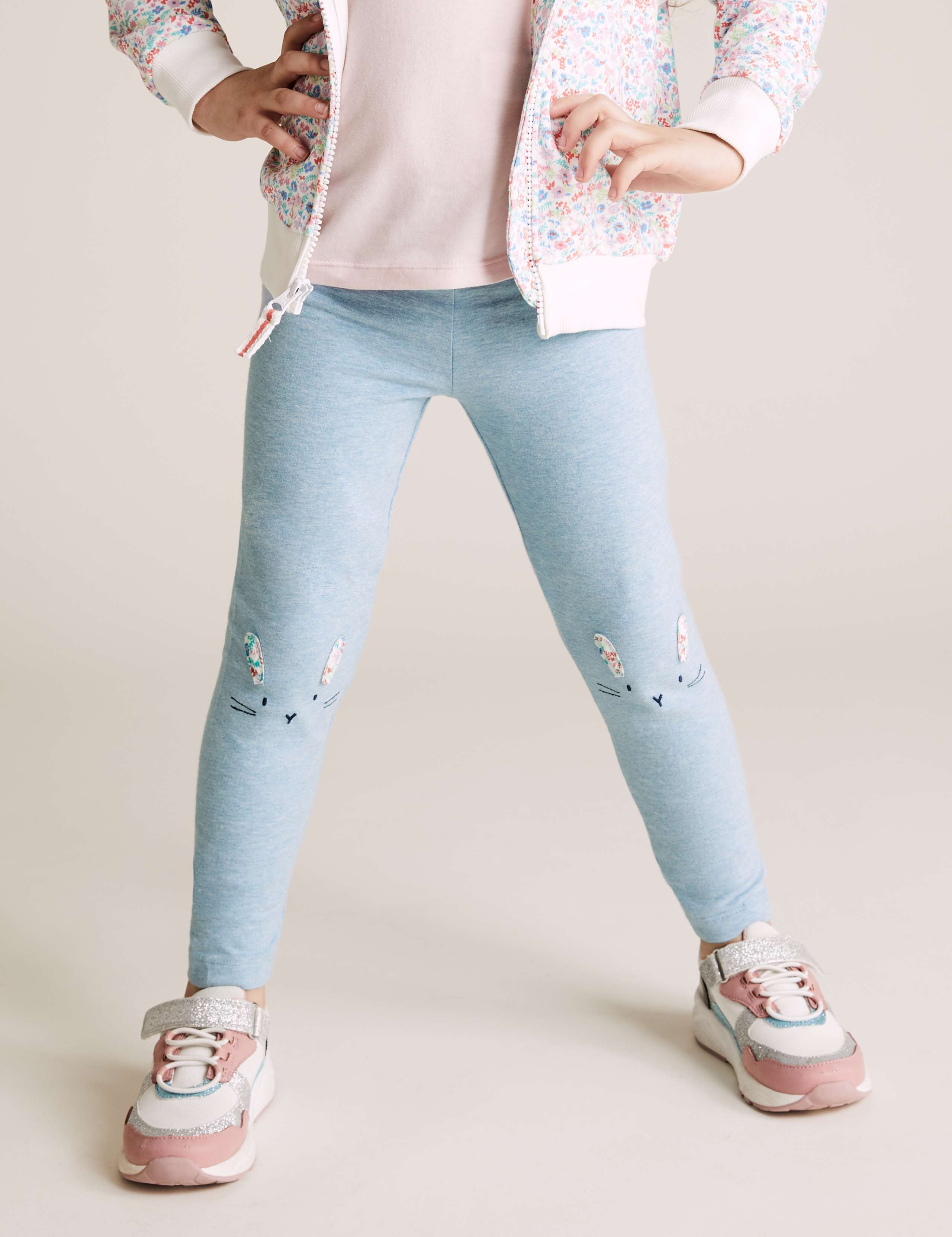 3pk Cotton Patterned Leggings (2-7 Yrs) 2 of 5