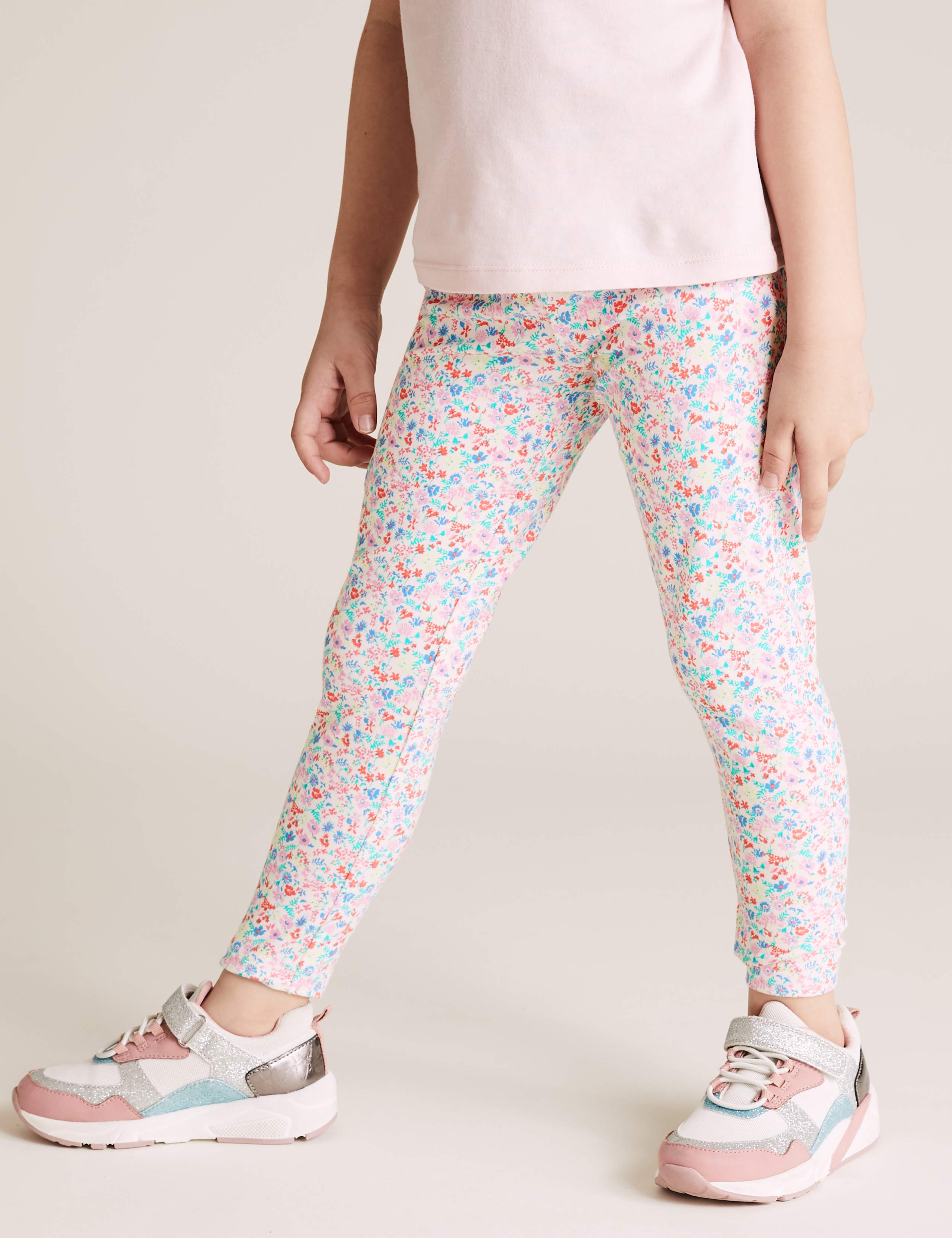 3pk Cotton Patterned Leggings (2-7 Yrs) 3 of 5