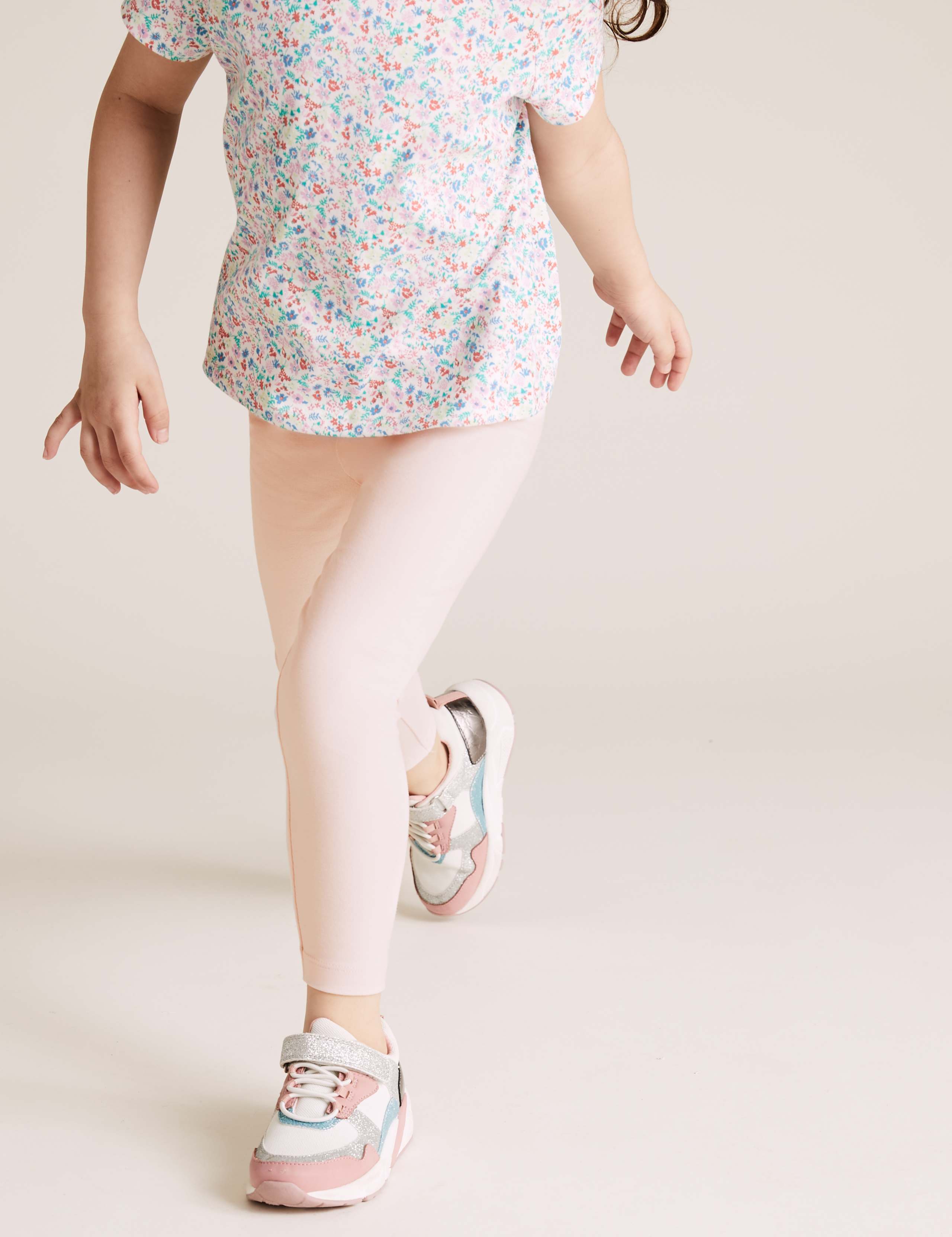 3pk Cotton Patterned Leggings (2-7 Yrs) 4 of 5