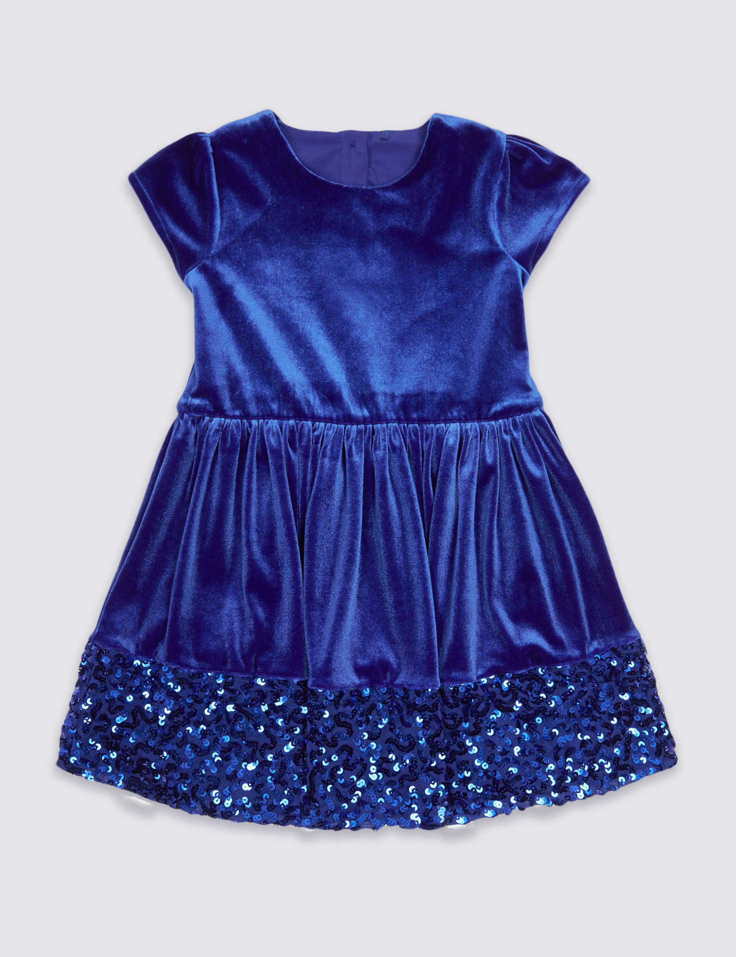 Sequin Base Velvet Dress (1-10 Years) 2 of 5