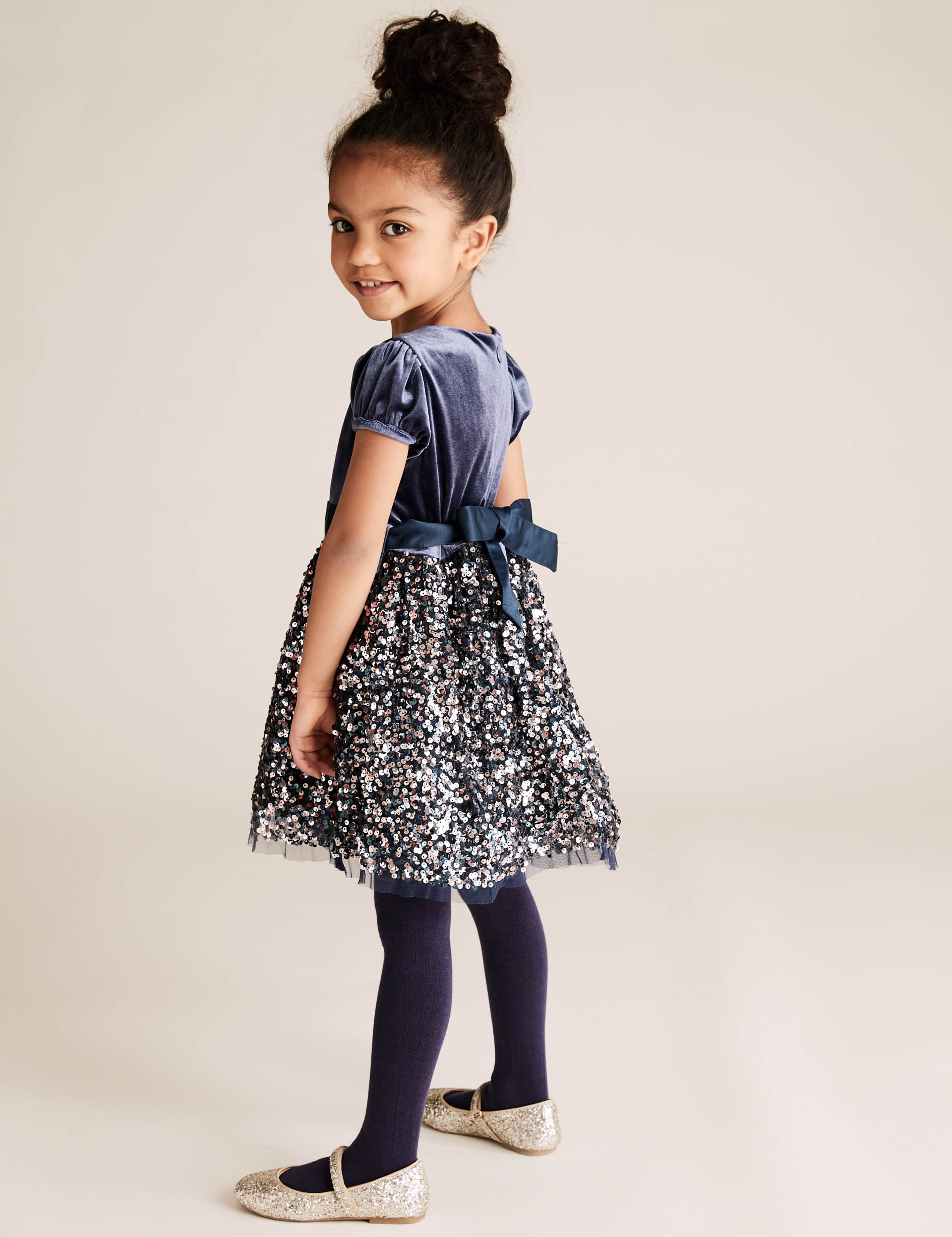Velvet Sequin Dress (2-7 Yrs) 4 of 4