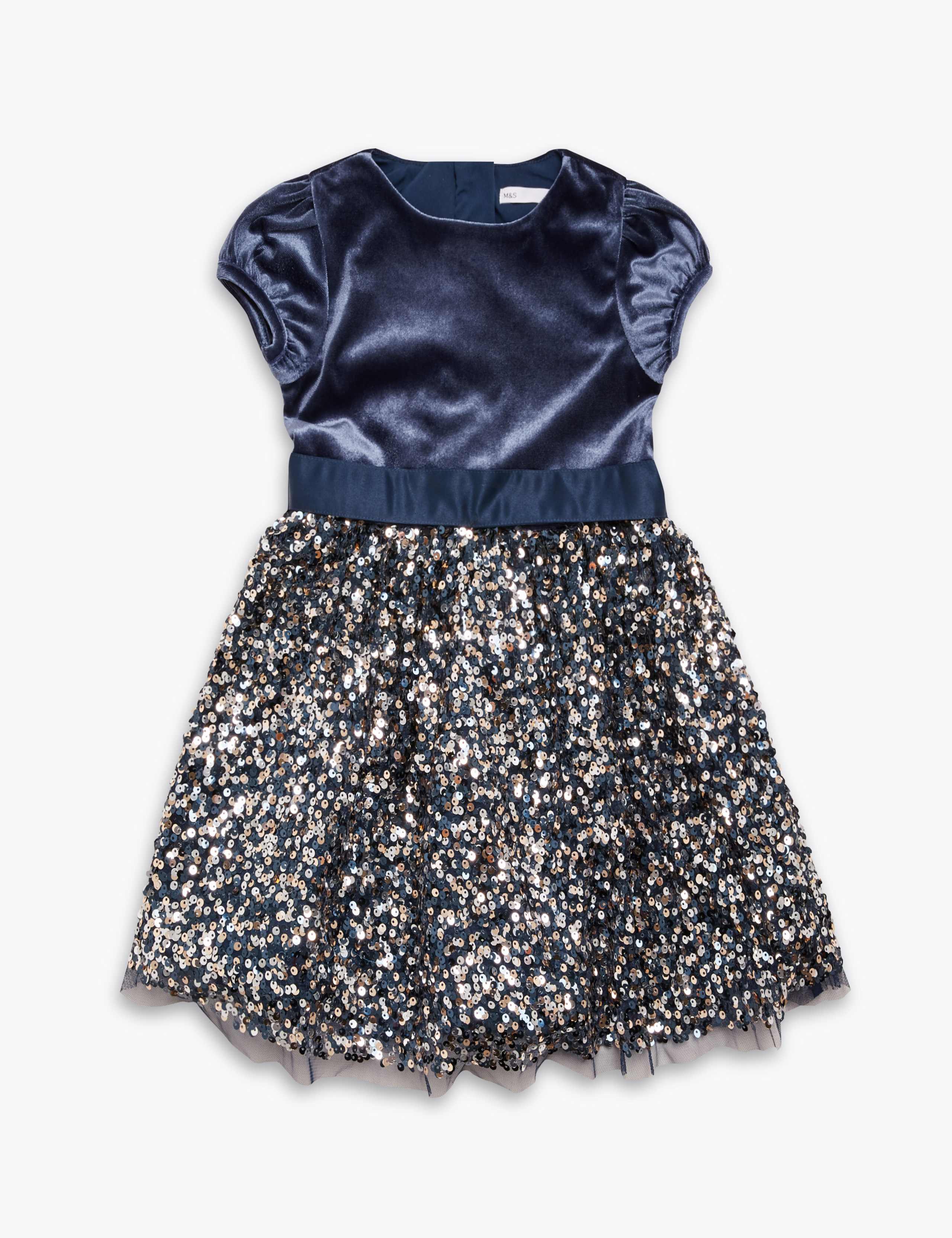 Velvet Sequin Dress (2-7 Yrs) 2 of 4