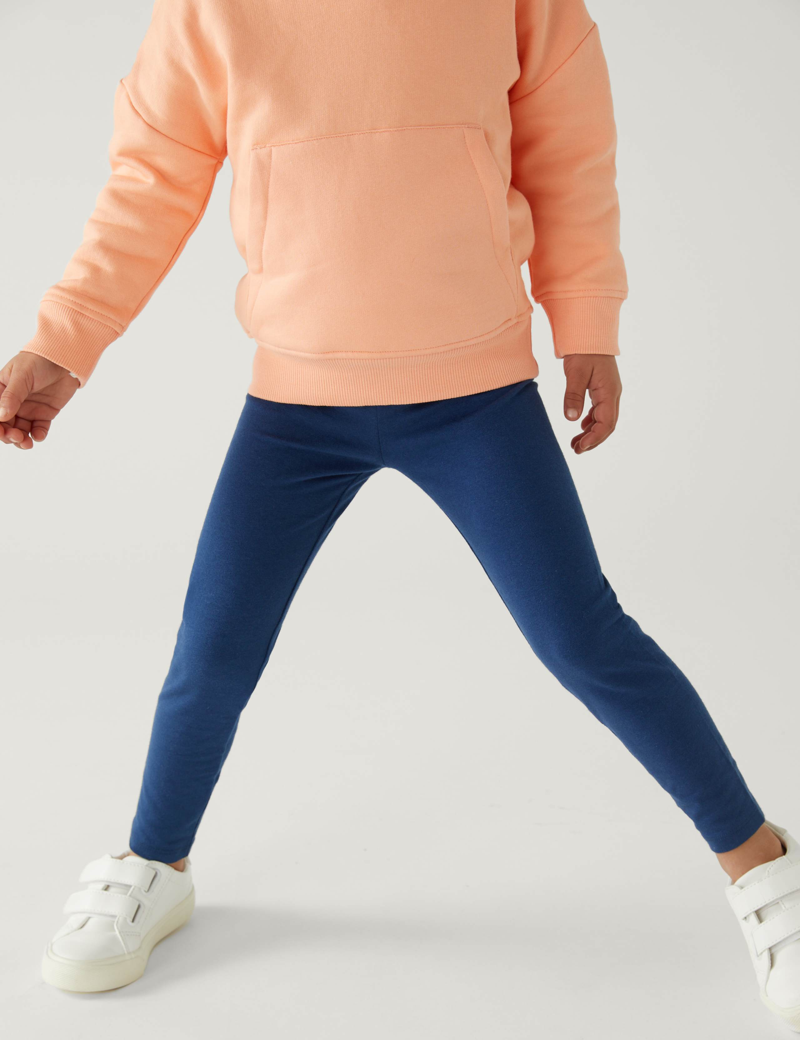 5pk Cotton Rich Plain Leggings (2-8 Yrs) 3 of 4