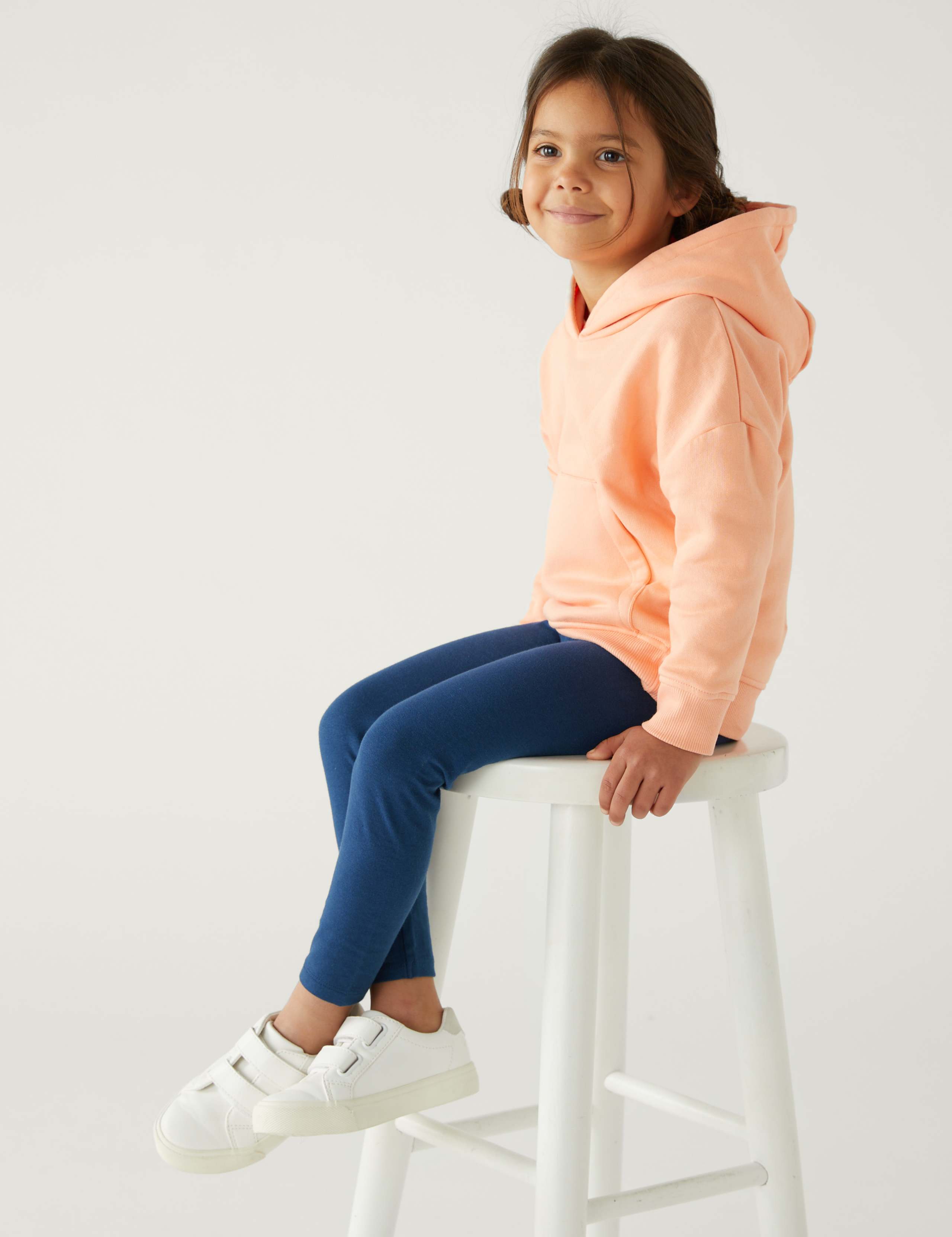 5 Pack Cotton Rich Plain Leggings (2-8 Yrs) 2 of 4