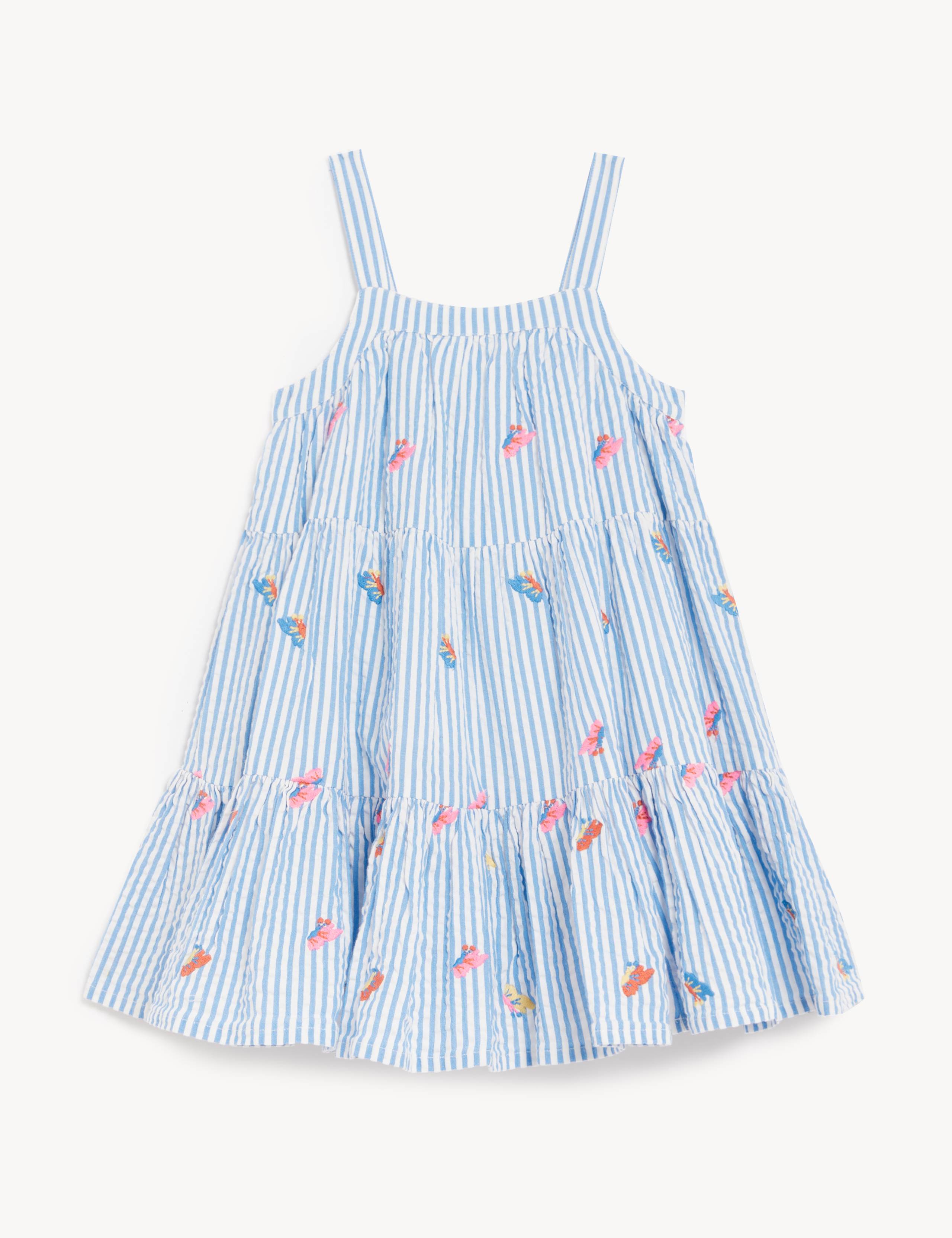 Pure Cotton Butterfly Dress (2-8 Yrs) 1 of 1