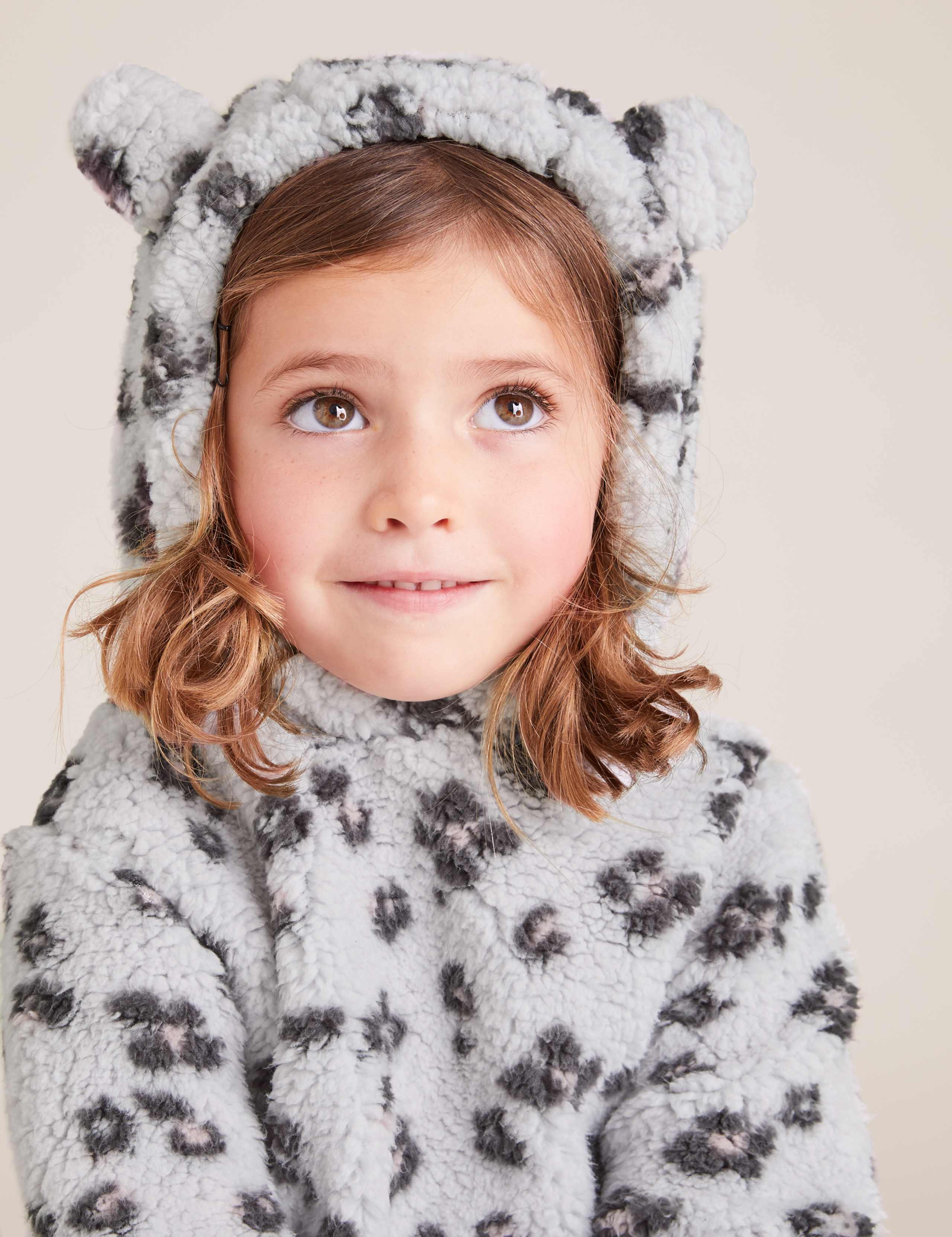 Leopard Print Fleece Hoodie 3 of 4