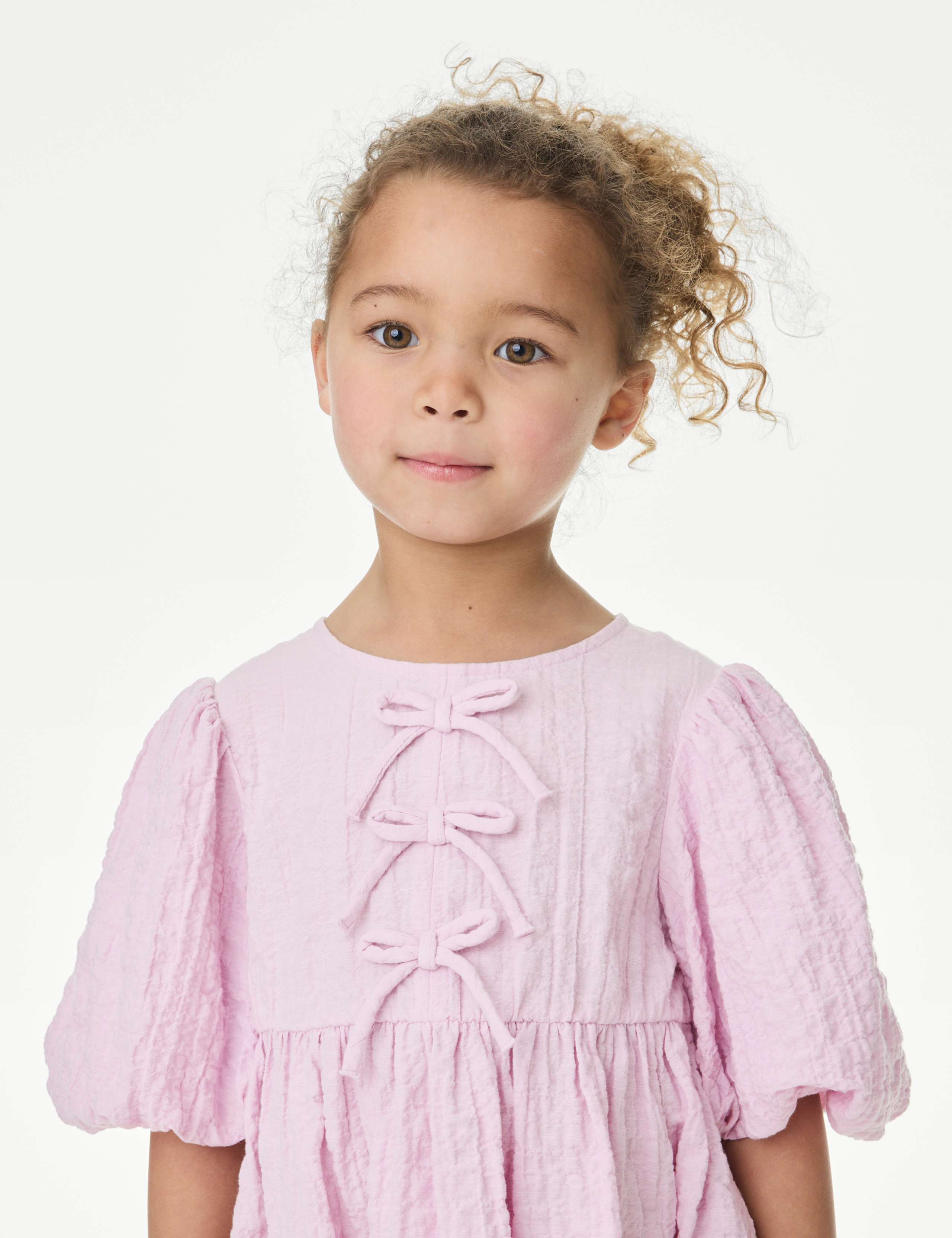 Pure Cotton Bow Dress (2-8 Yrs) 4 of 5