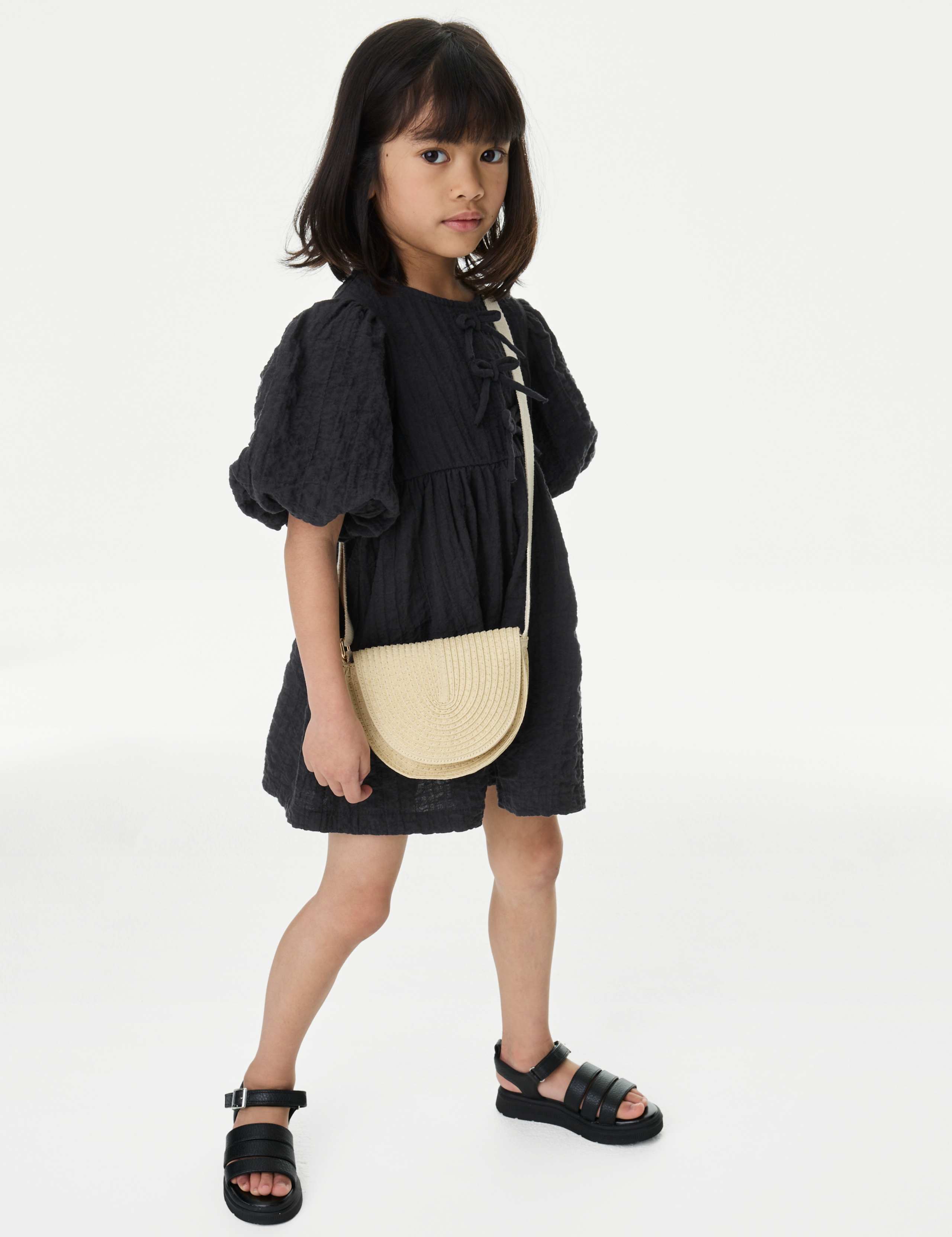 Pure Cotton Bow Dress (2-8 Yrs) 3 of 4