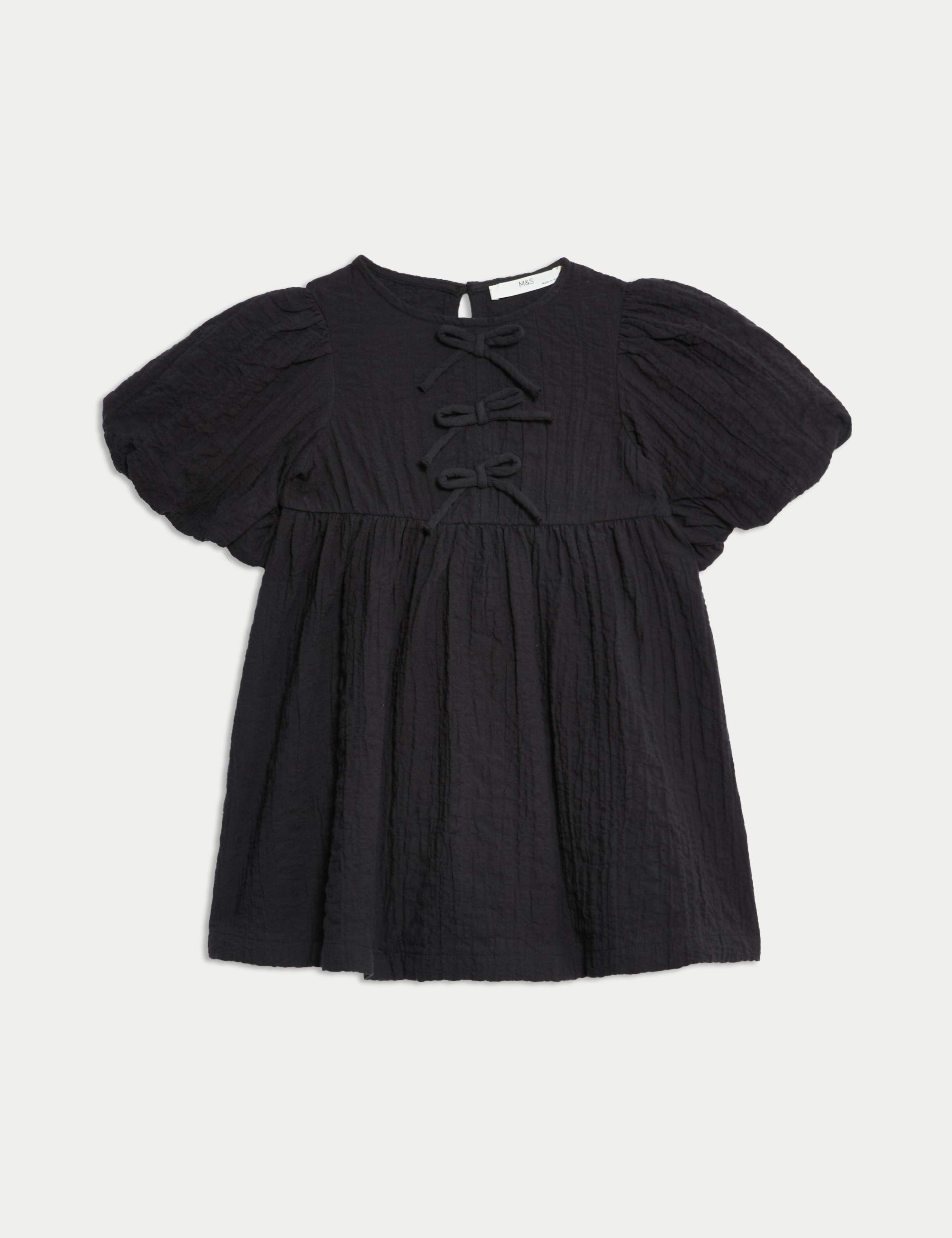 Pure Cotton Bow Dress (2-8 Yrs) 2 of 4