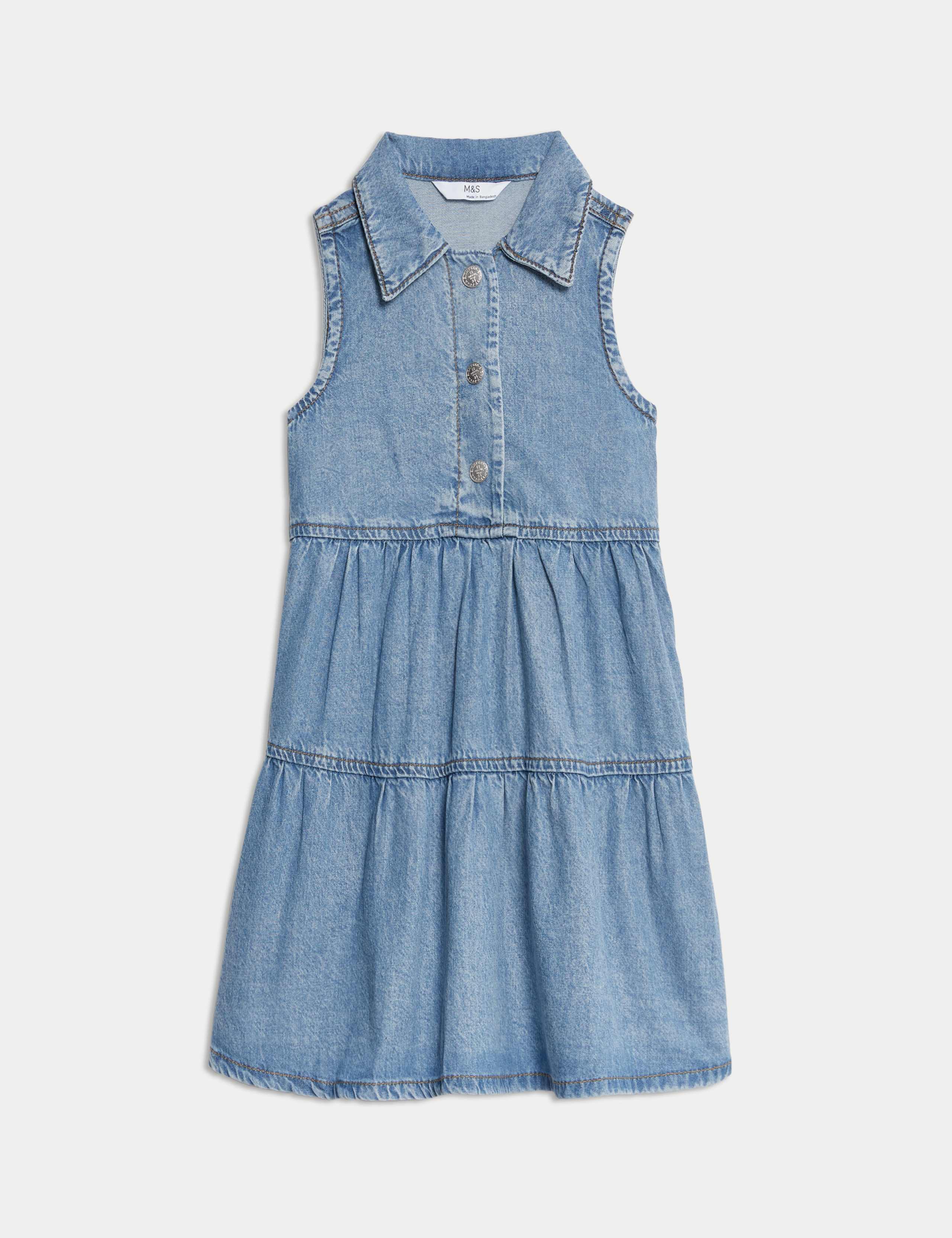 Denim Collared Dress (2-8 Yrs) 2 of 9