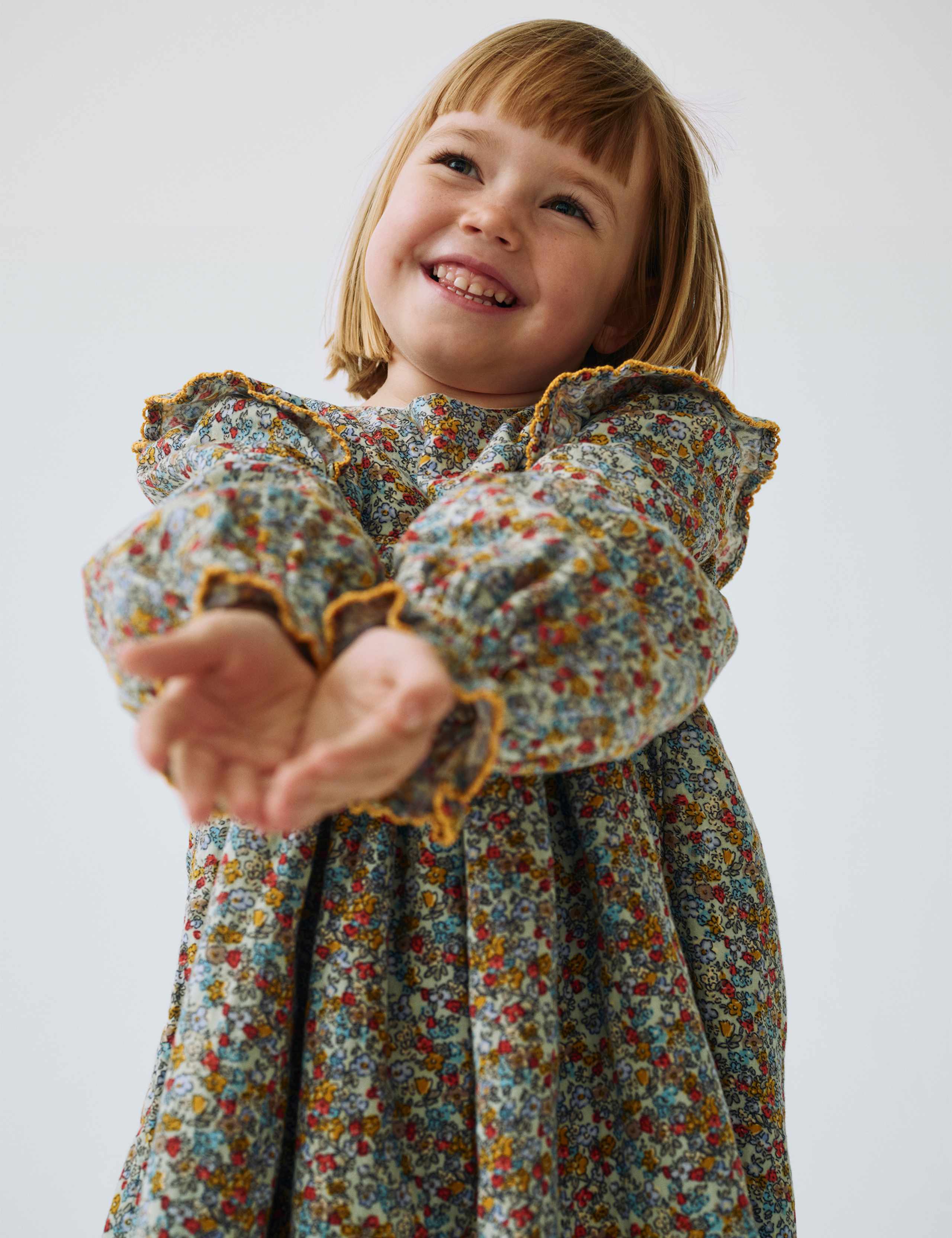 2pc Cotton Rich Floral Dress & Tights Set (1-10 Yrs) 5 of 5