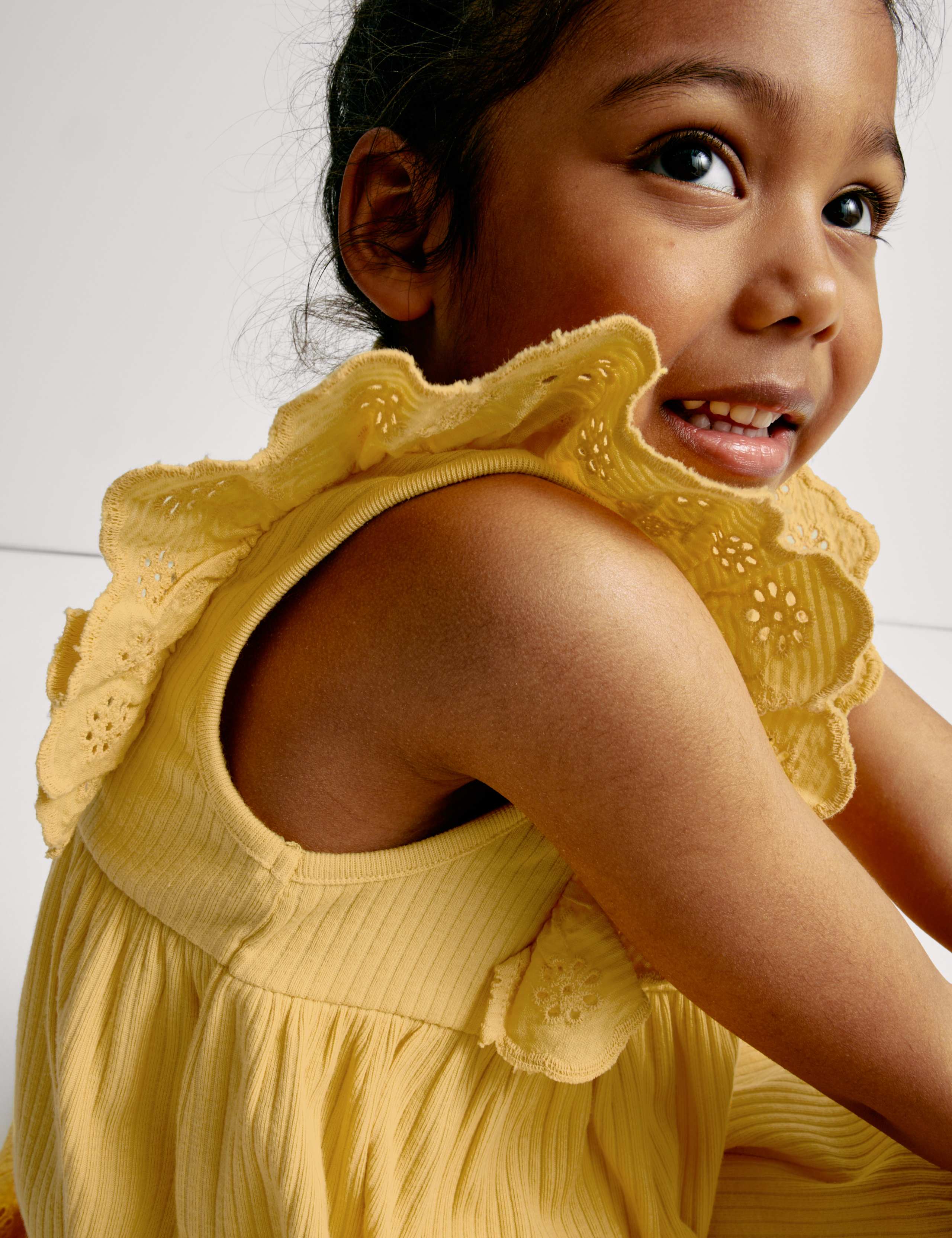 Cotton Rich Broderie Jersey Dress (1-8 Yrs) 5 of 6