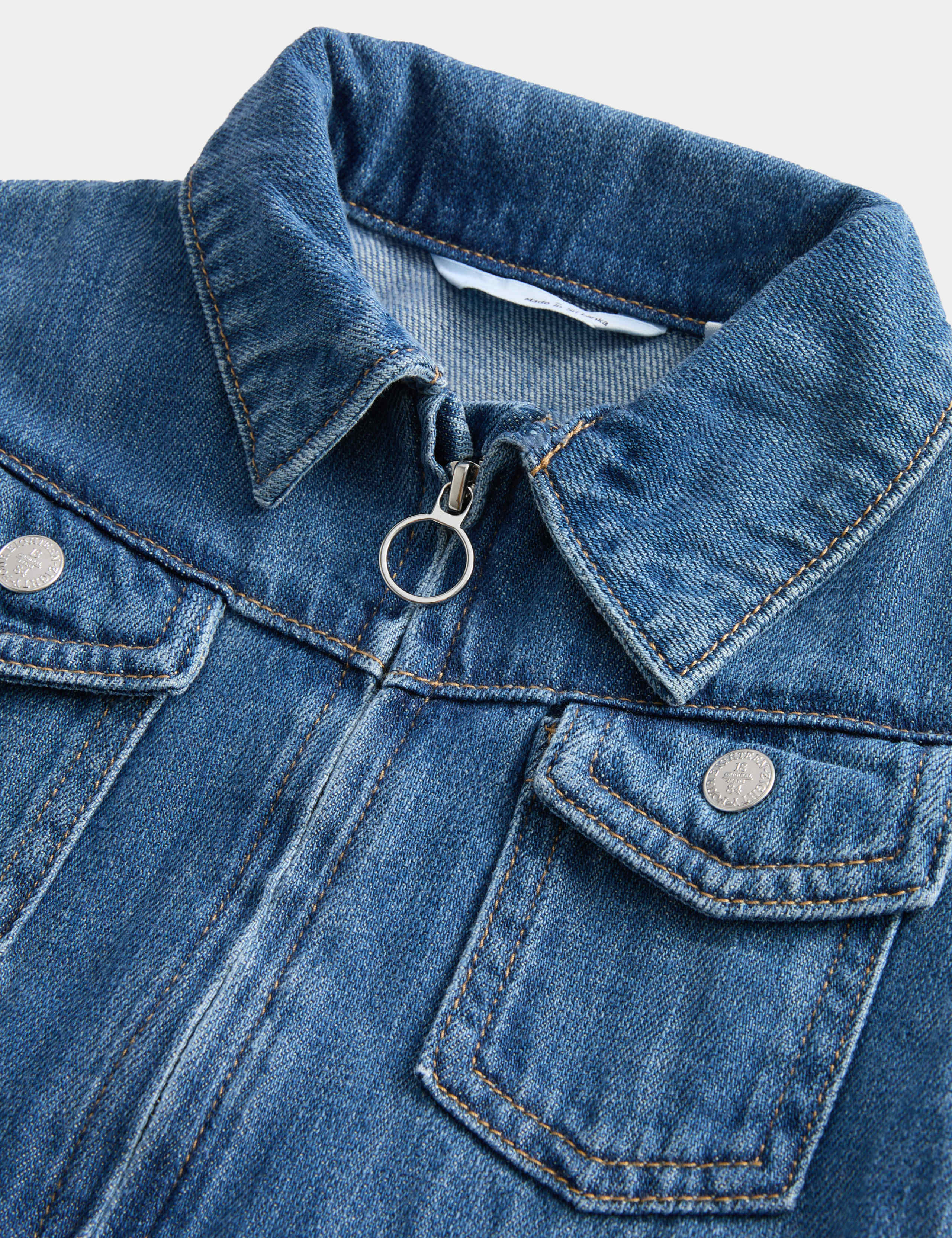 Cotton with Lyocell Denim Zip Dress (2-8 Yrs) 2 of 2