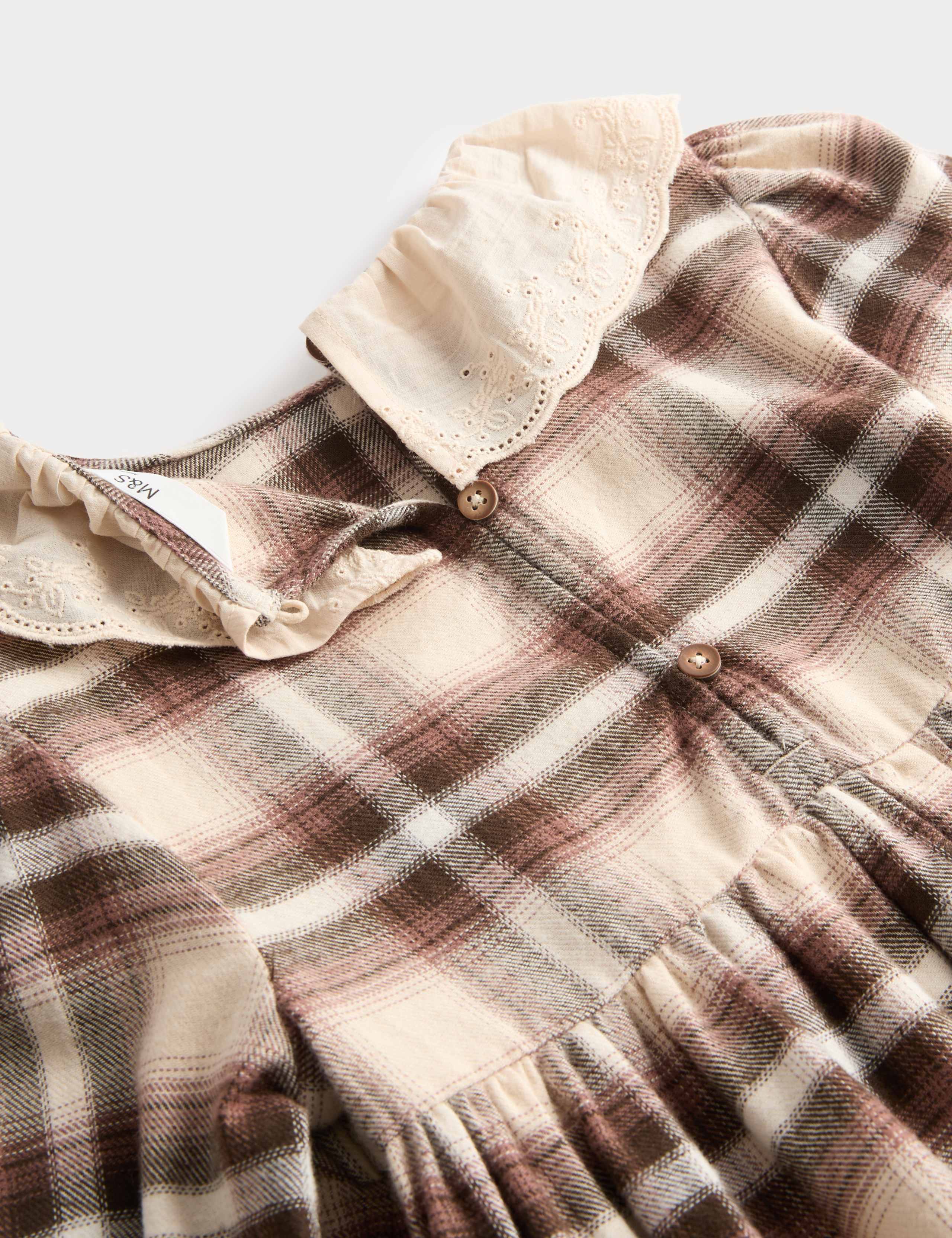 Pure Cotton Checked Woven Dress (1-8 Yrs) 3 of 3