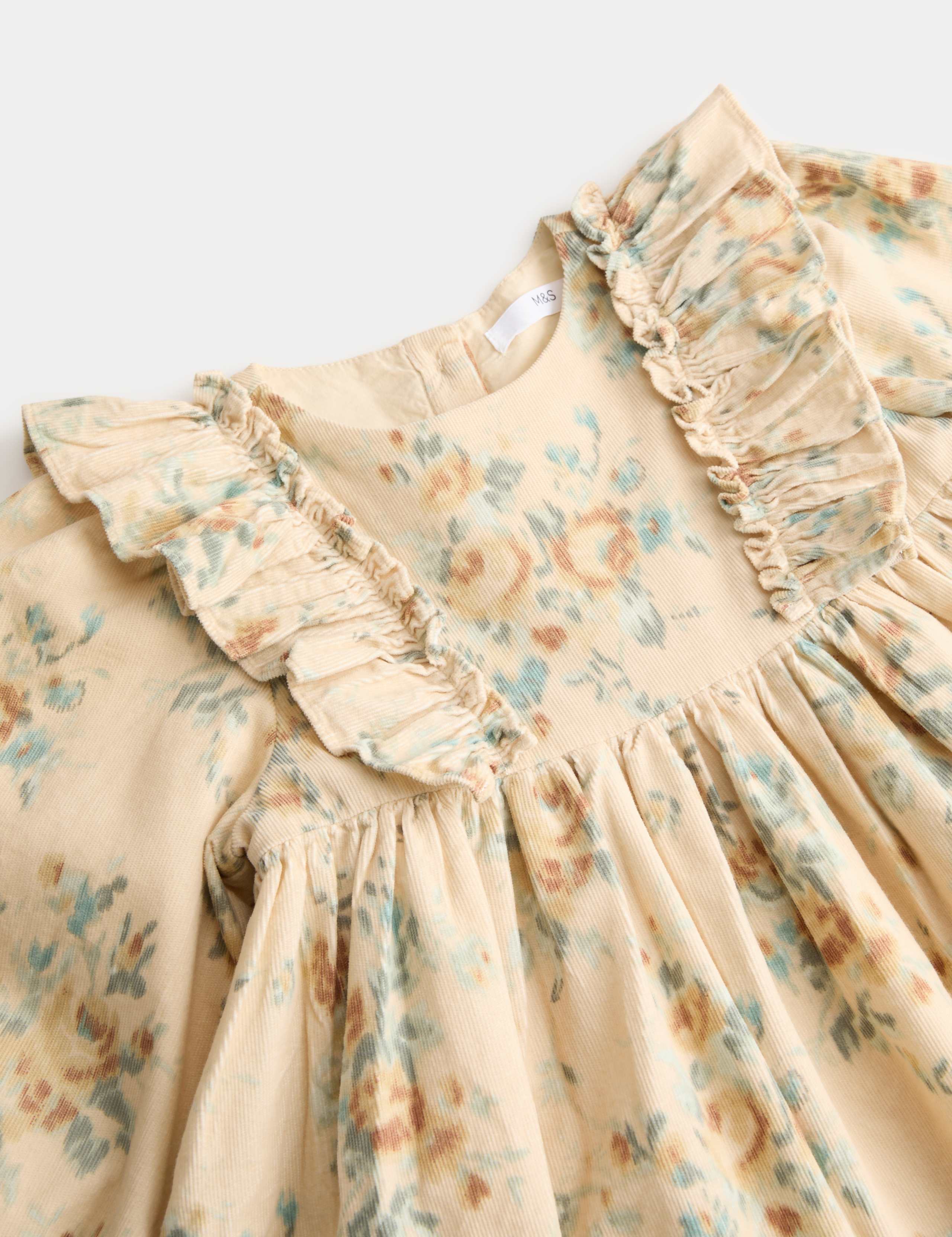Pure Cotton Floral Frill Woven Dress (1-8 Yrs) 2 of 2