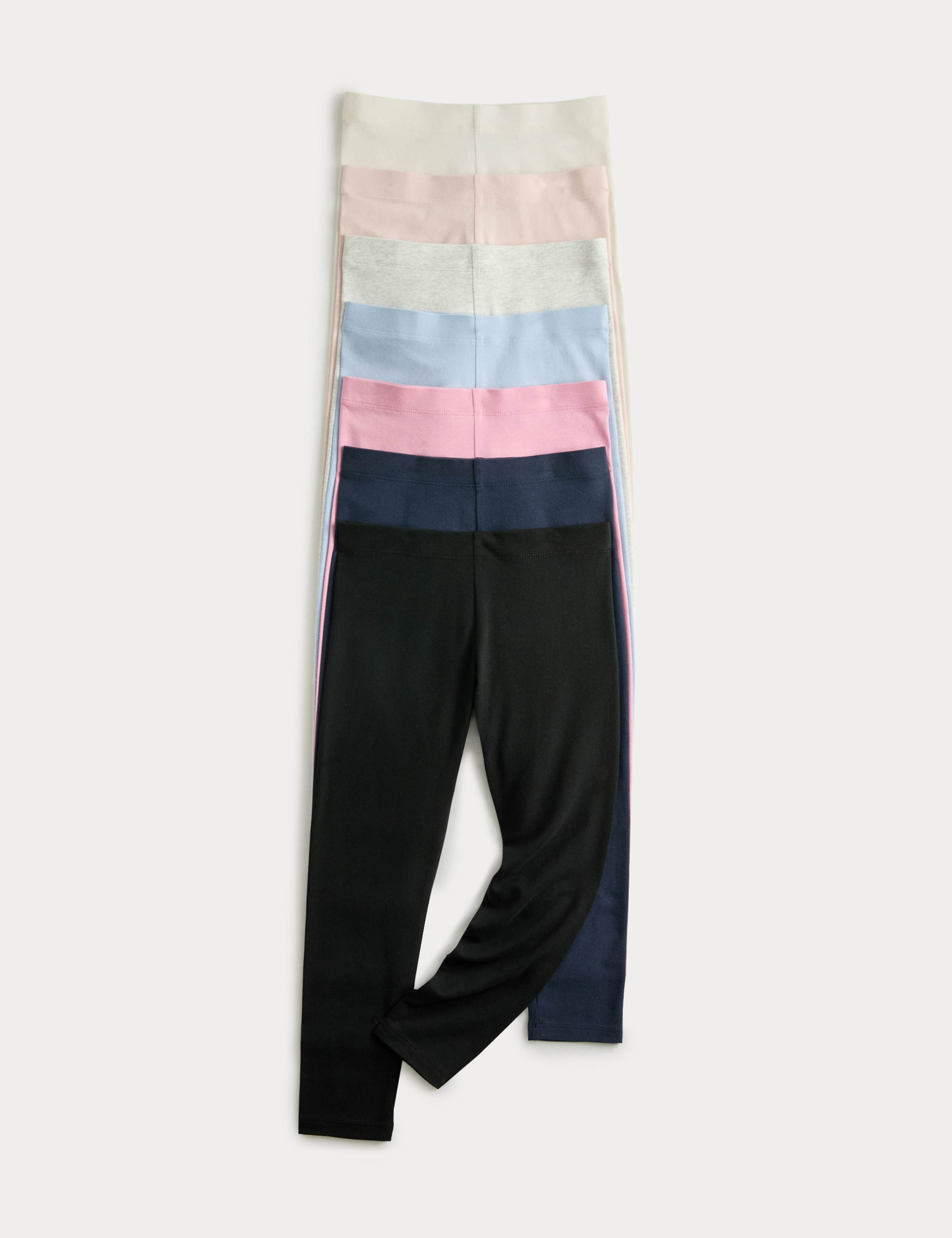 7 Pack Cotton Rich Leggings (2-8 Yrs) 1 of 1