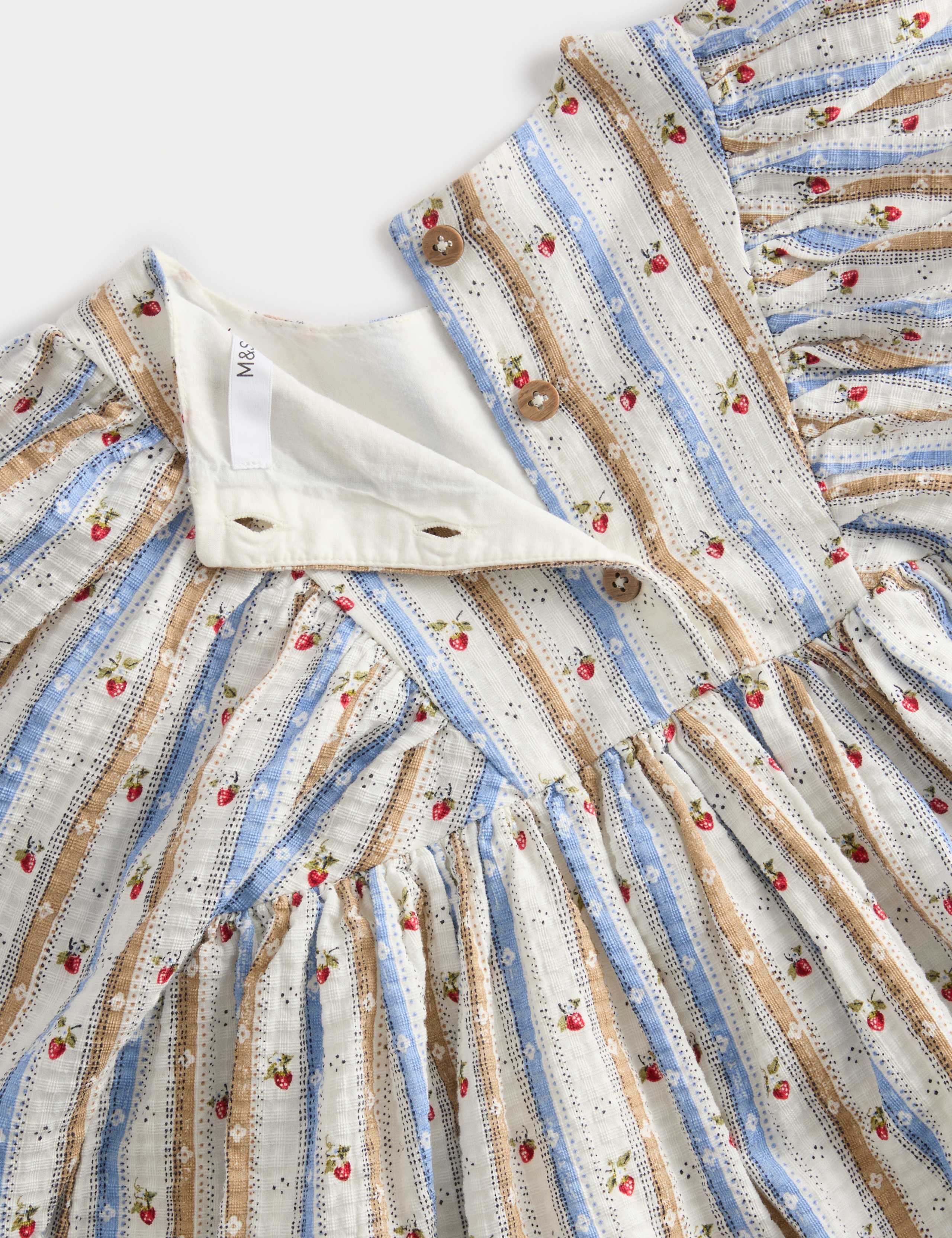 Pure Cotton Striped Floral Dress (1-8 Years) 8 of 8