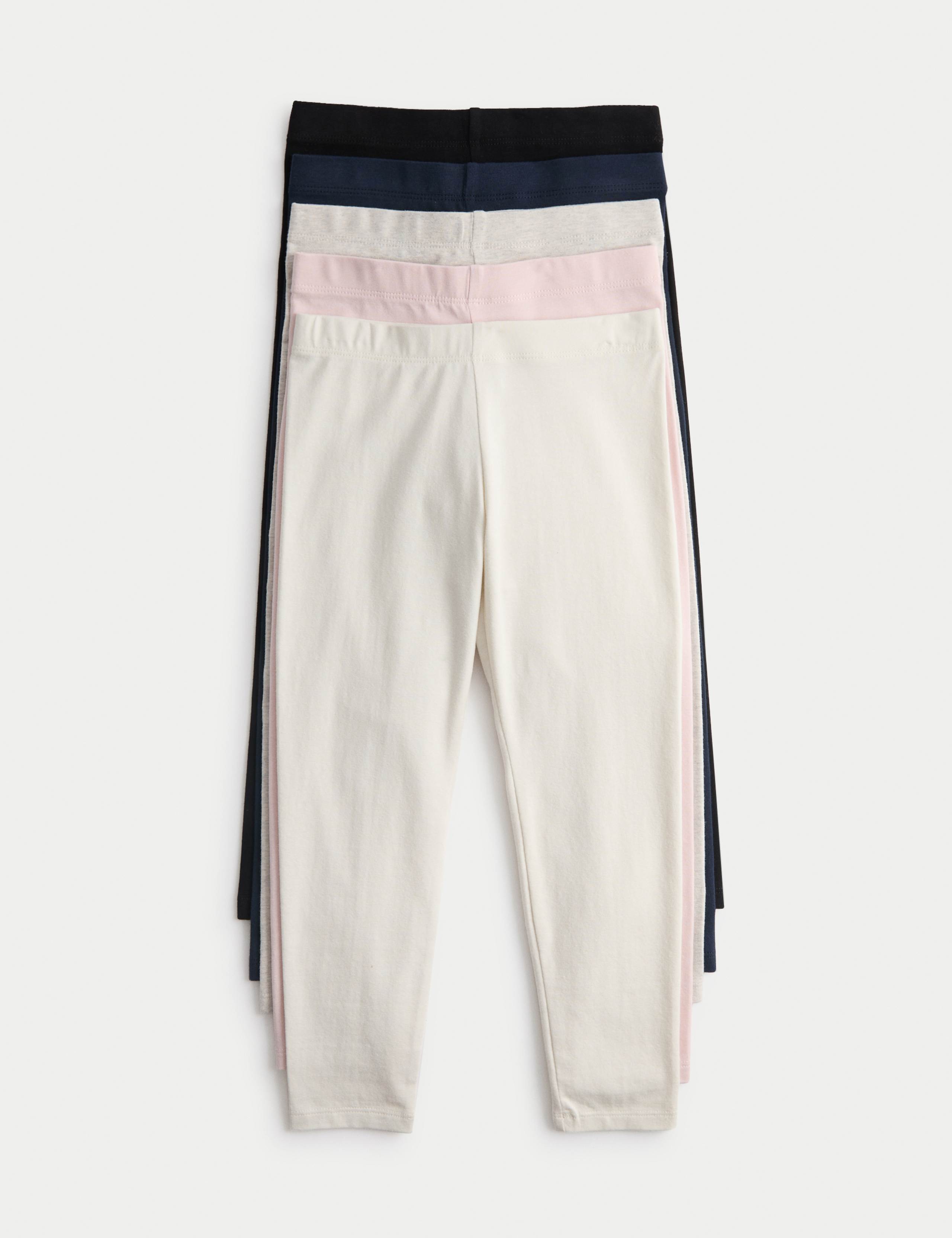 5 Pack Cotton Rich Leggings (2-8 Yrs) 1 of 3