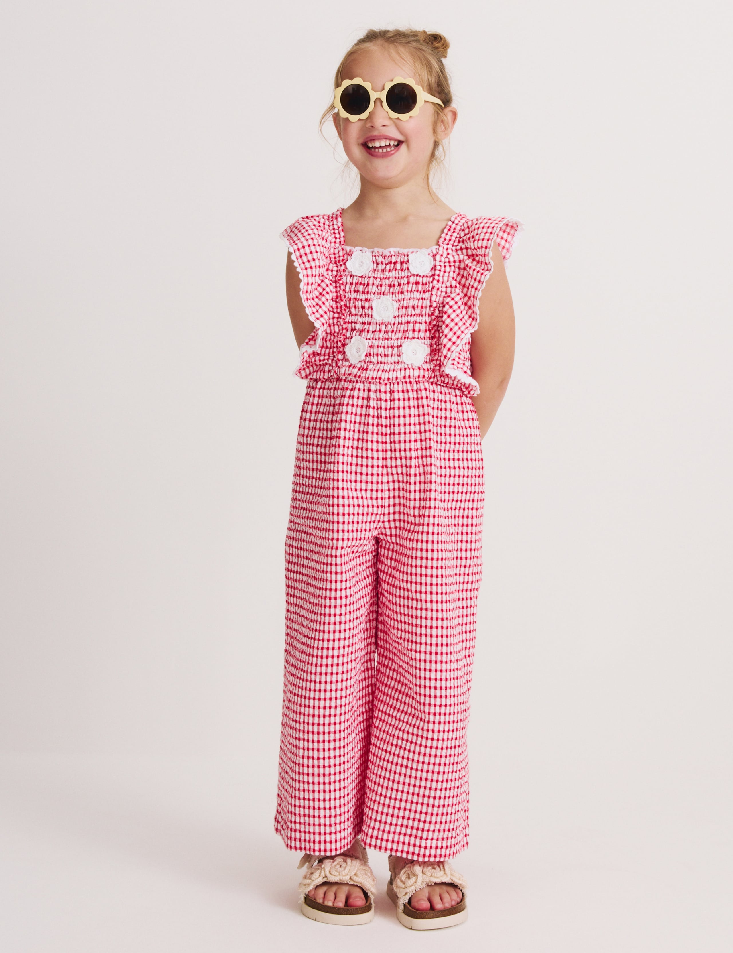 Pure Cotton Gingham Jumpsuit (2-10 Yrs) 6 of 7