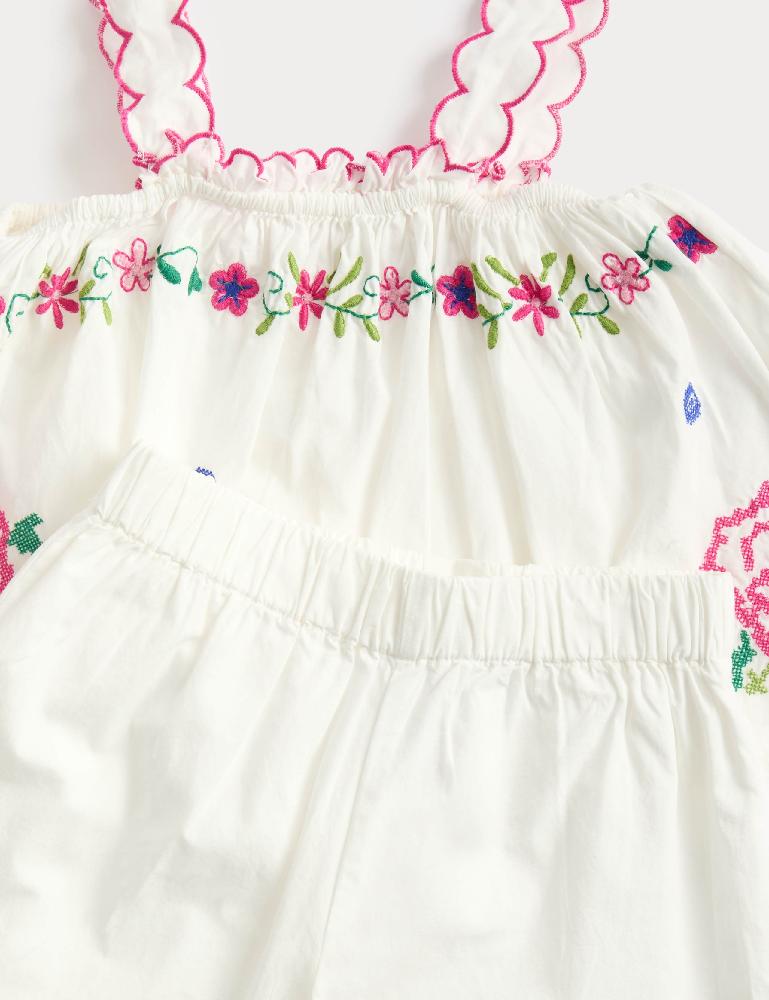 2 Piece Pure Cotton Embroidered Outfit (2-10 Yrs) 6 of 6