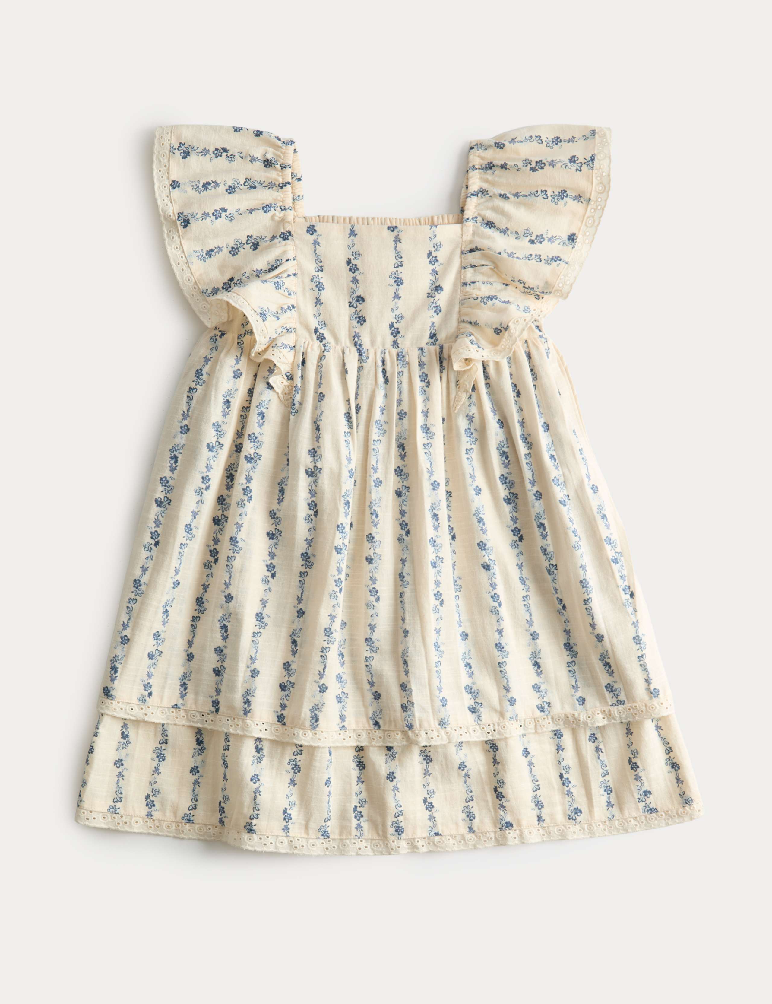 Pure Cotton Ditsy Floral Dress (2-10 Yrs) 1 of 2