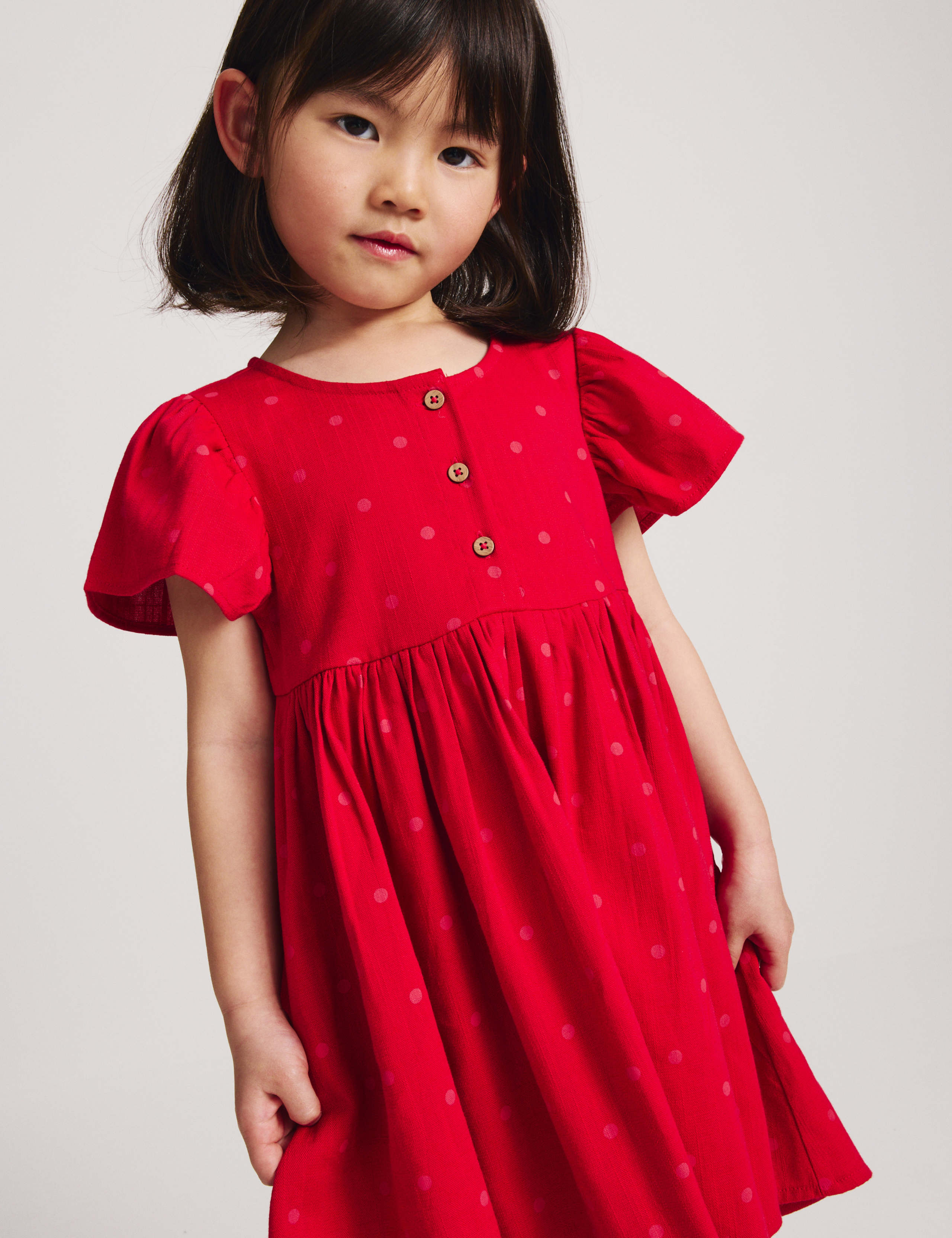 Pure Cotton Polka Dot Dress (2-10 Yrs) 4 of 6