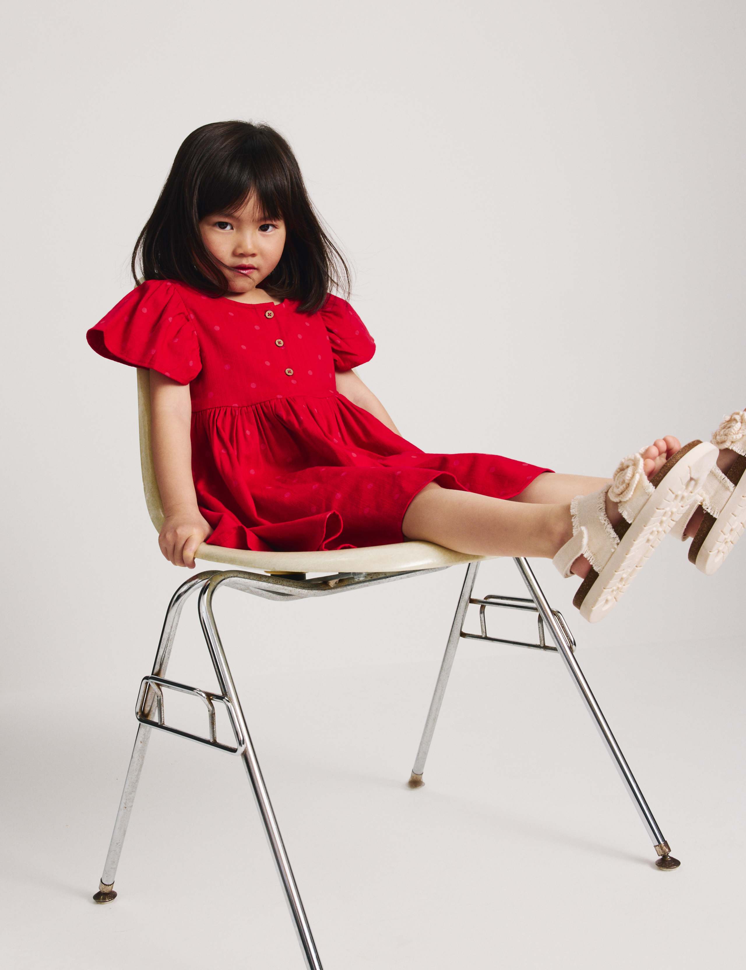 Pure Cotton Polka Dot Dress (2-10 Yrs) 5 of 6