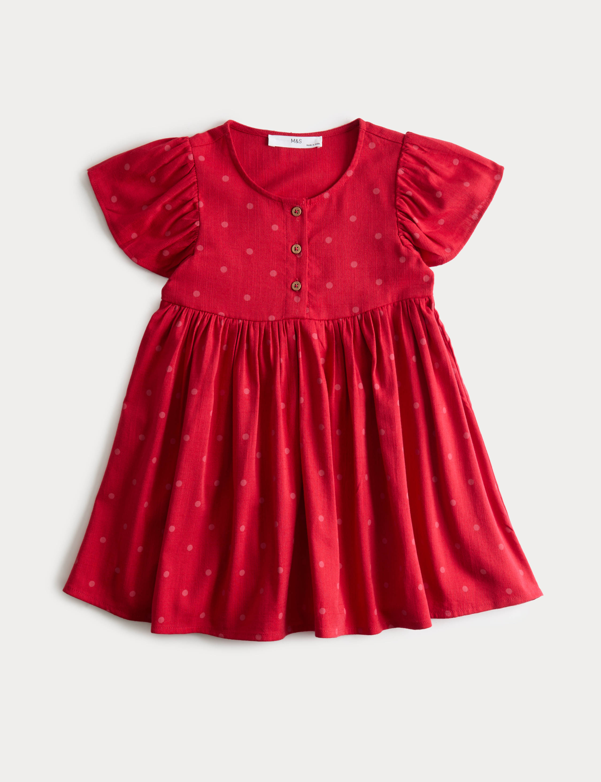 Pure Cotton Polka Dot Dress (2-10 Yrs) 2 of 6