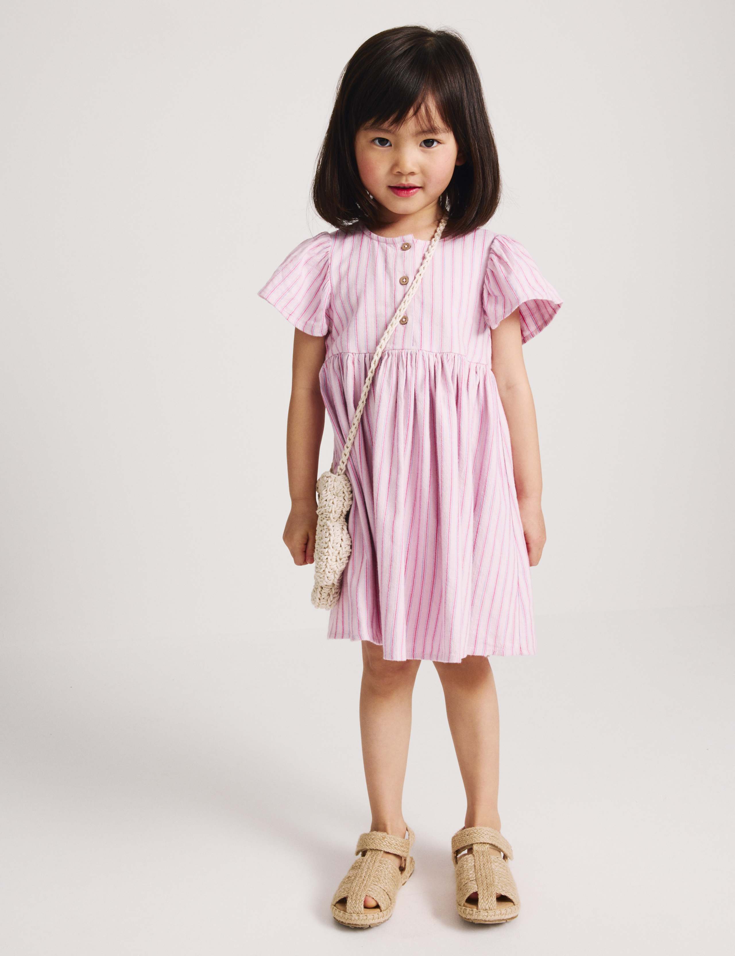 Pure Cotton Striped Dress (2-10 Yrs) 1 of 7