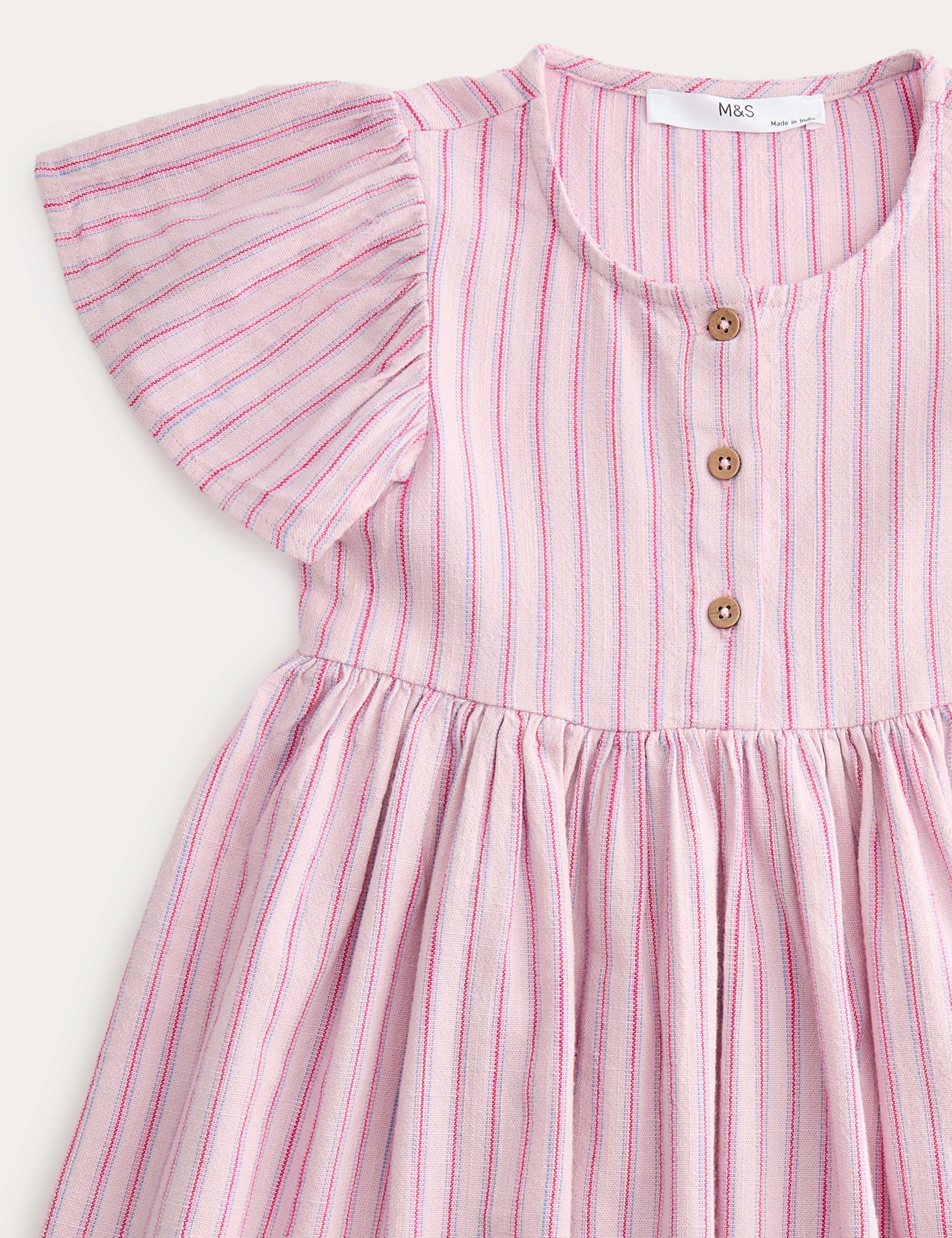Pure Cotton Striped Dress (2-10 Yrs) 2 of 2